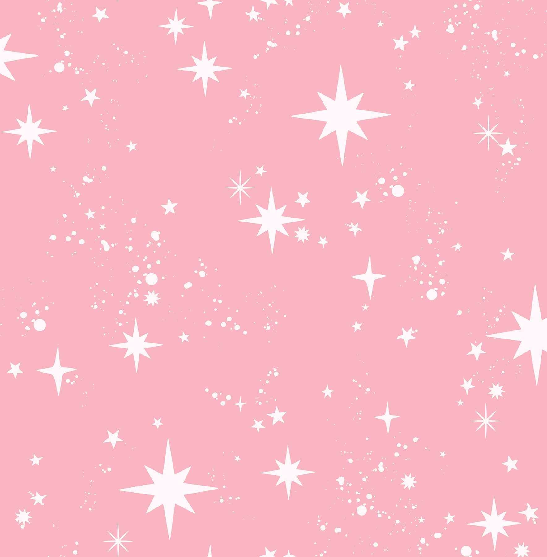 Twinkle Pink Starry Skies Wallpaper - York Wallcoverings - 4203-27566