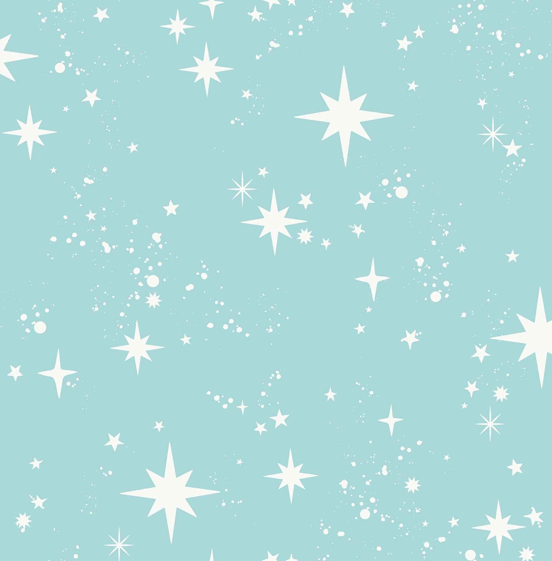 Twinkle Light Blue Starry Skies Wallpaper - York Wallcoverings - 4203-27567 - York Wallcoverings Wallpaper
