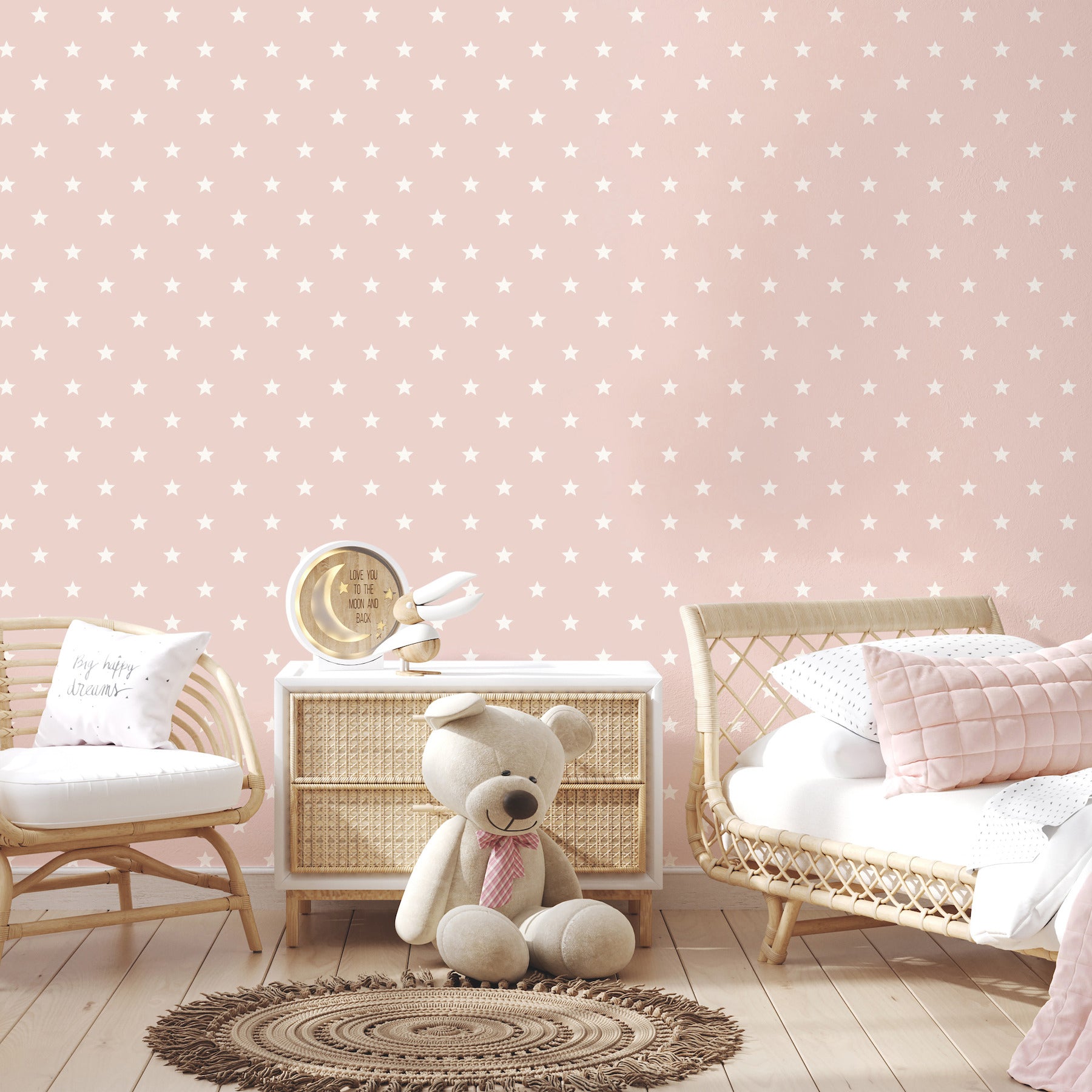 starry-motif-pink-geometric-wallpaper-york-wallcoverings-4203-27582 - York Wallpaper Wallpaper