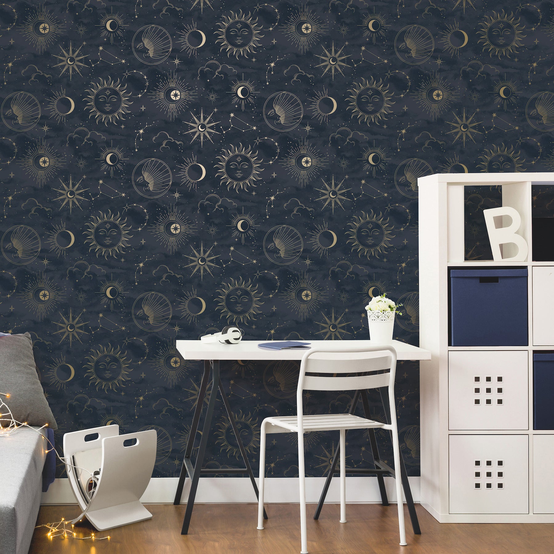 mystic-navy-celestial-wallpaper-york-wallcoverings-4203-27587 - York Wallcoverings Wallpaper