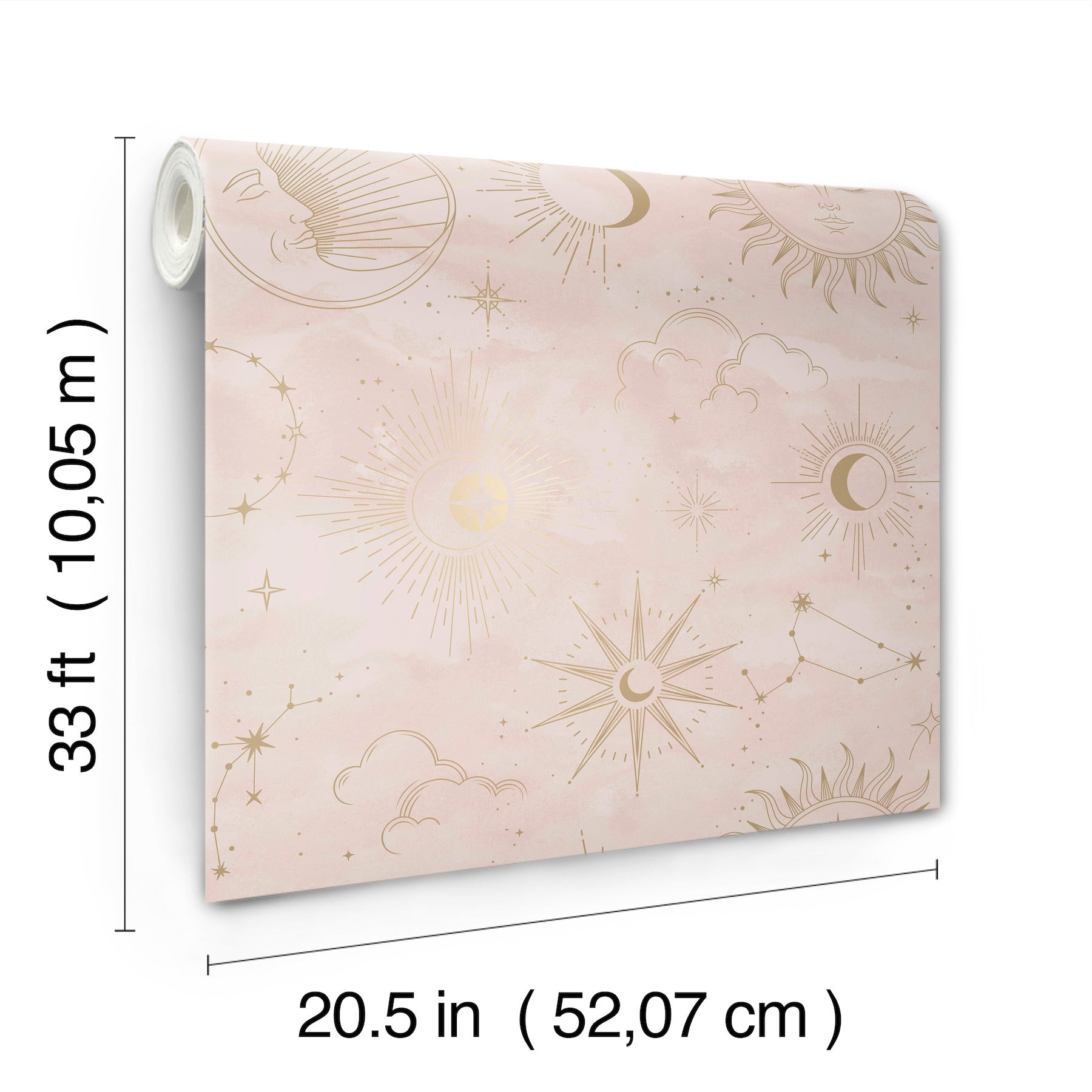 mystic-pink-celestial-wallpaper-york-wallcoverings-4203-27588 - York Wallcoverings Wallpaper