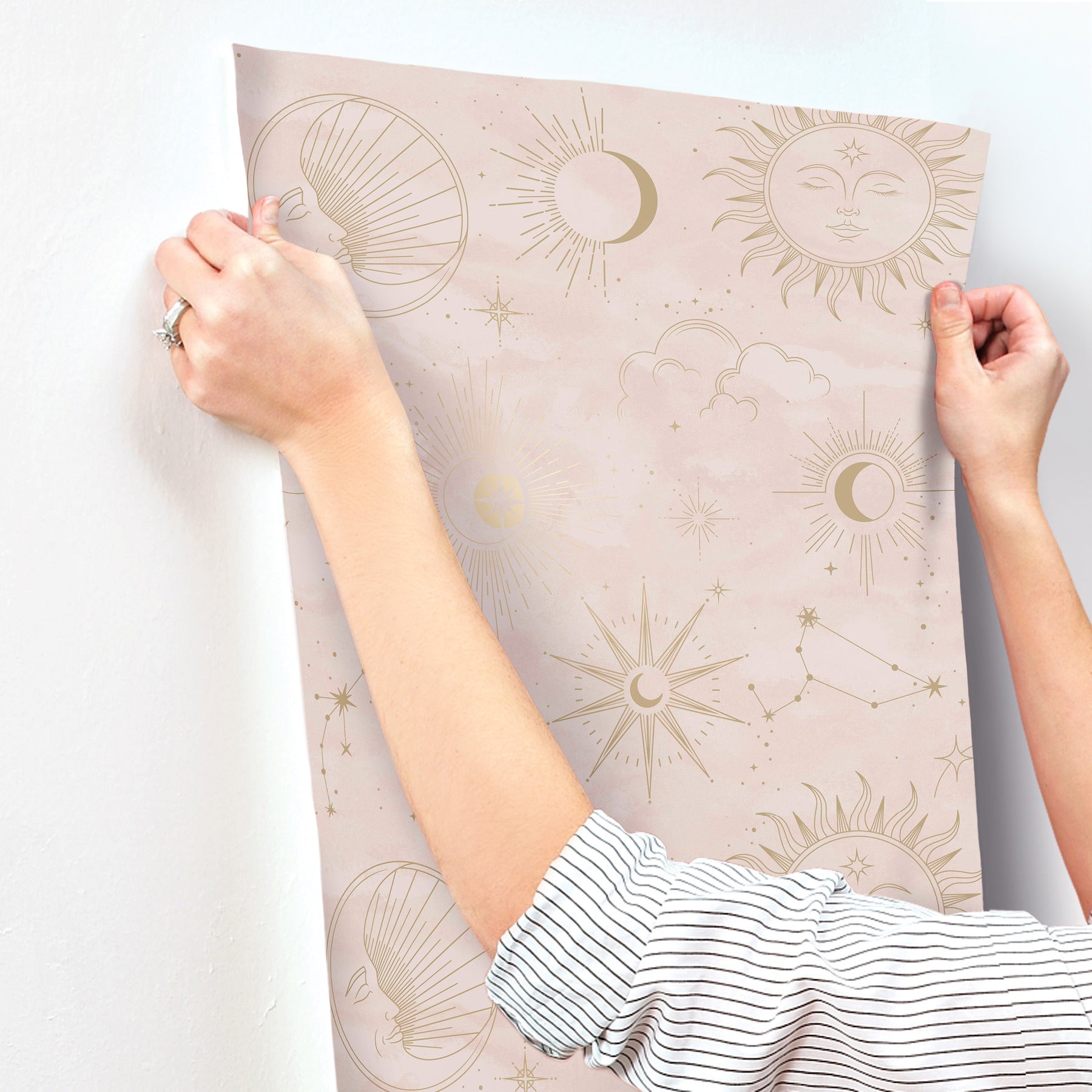 mystic-pink-celestial-wallpaper-york-wallcoverings-4203-27588 - York Wallcoverings Wallpaper