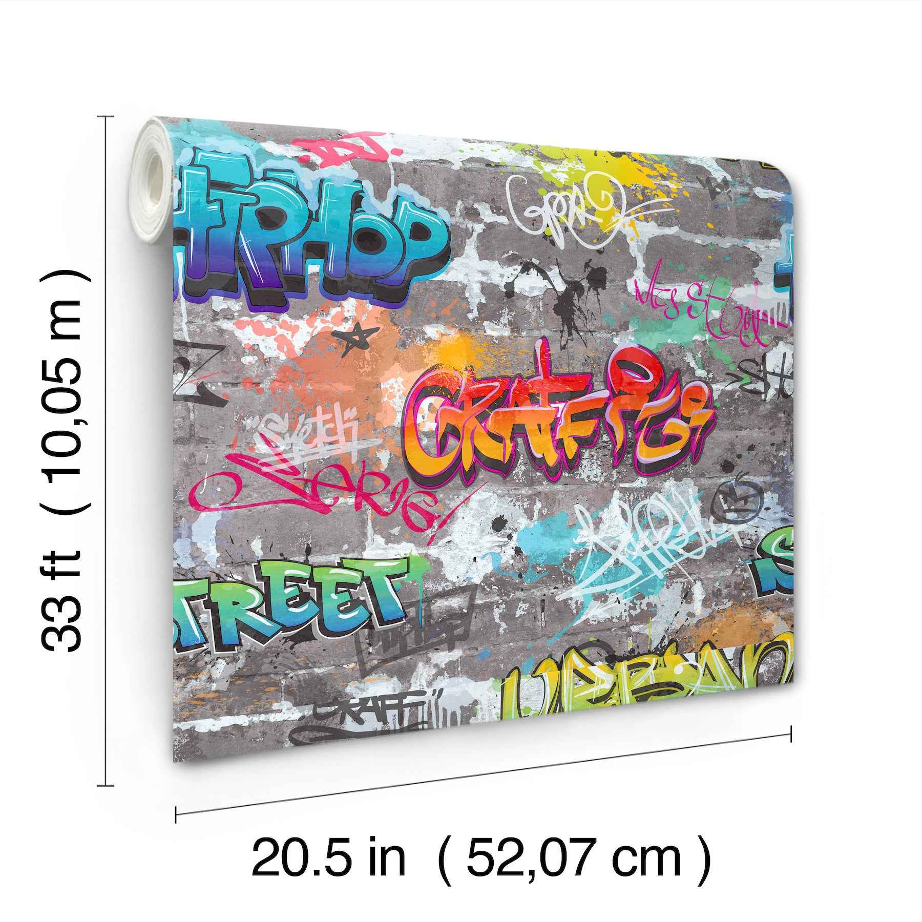 Graffiti Wall Multicolor Street Styles Wallpaper - York Wallcoverings - 4203-27592 - York Wallcoverings Wallpaper