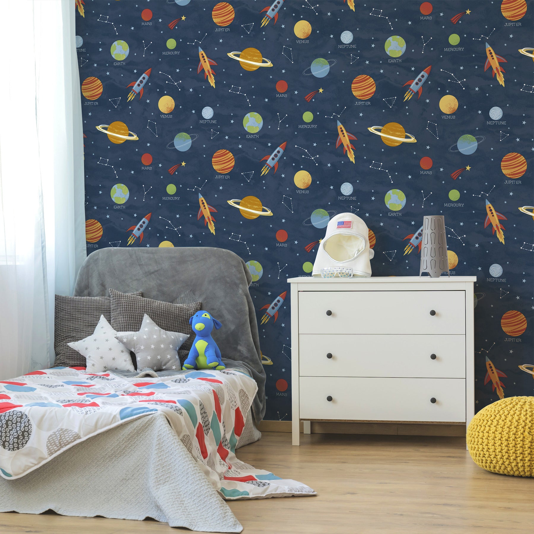 solar-system-blue-outer-space-wallpaper-york-wallcoverings-4203-27595 - York Wallcoverings Wallpaper