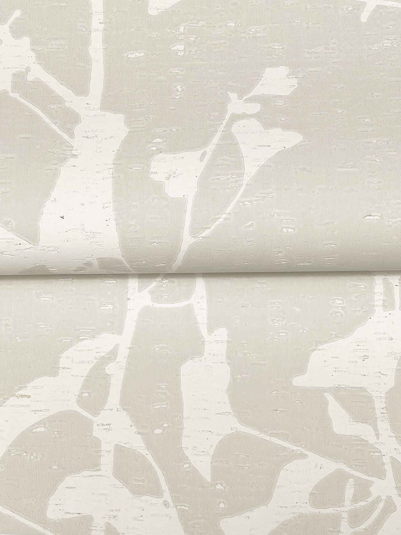 Ginkgo Silhouette Taupe Cork Wallpaper - York Wallcoverings - VR1507 - York Wallcoverings Wallpaper
