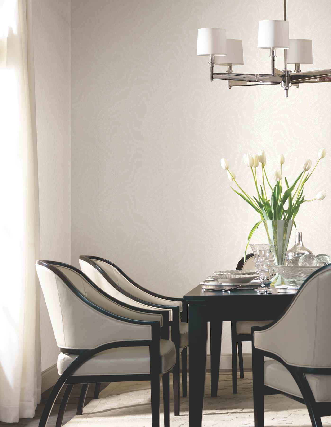 String of Pearls Pearl Vine Wallpaper - York Wallcoverings - VR1514