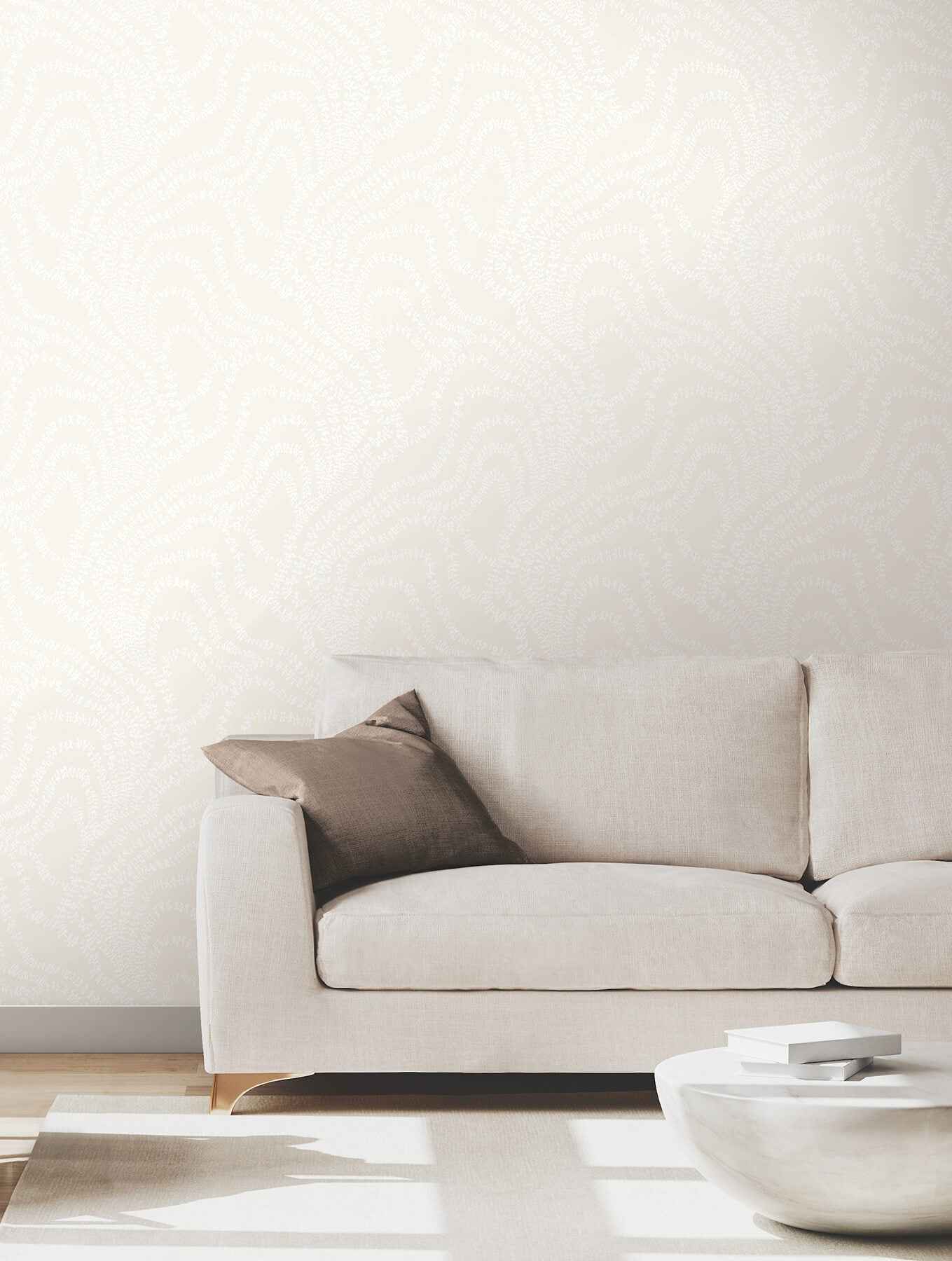 String of Pearls Pearl Vine Wallpaper - York Wallcoverings - VR1514 - York Wallcoverings Wallpaper