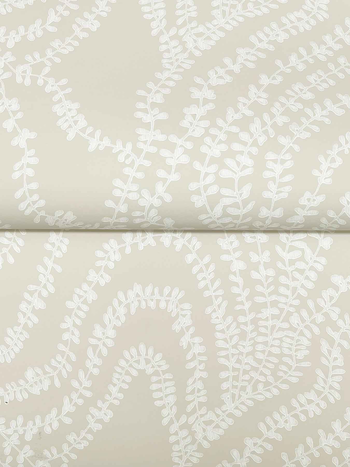 String of Pearls Beige Vine Wallpaper - York Wallcoverings - VR1518 - York Wallcoverings Wallpaper