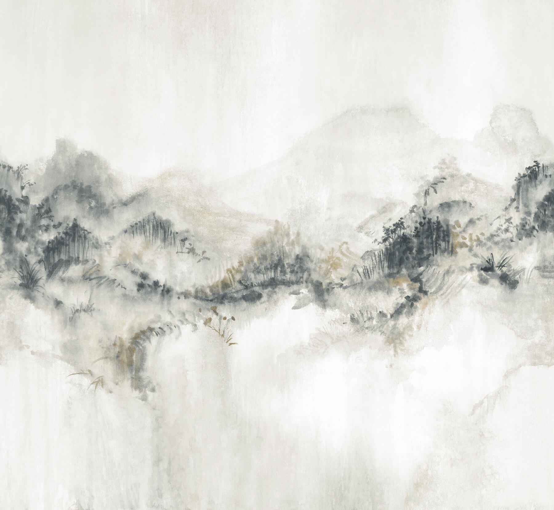 Mystic Overlook Grey Wall Mural - York Wallcoverings - VR1520M