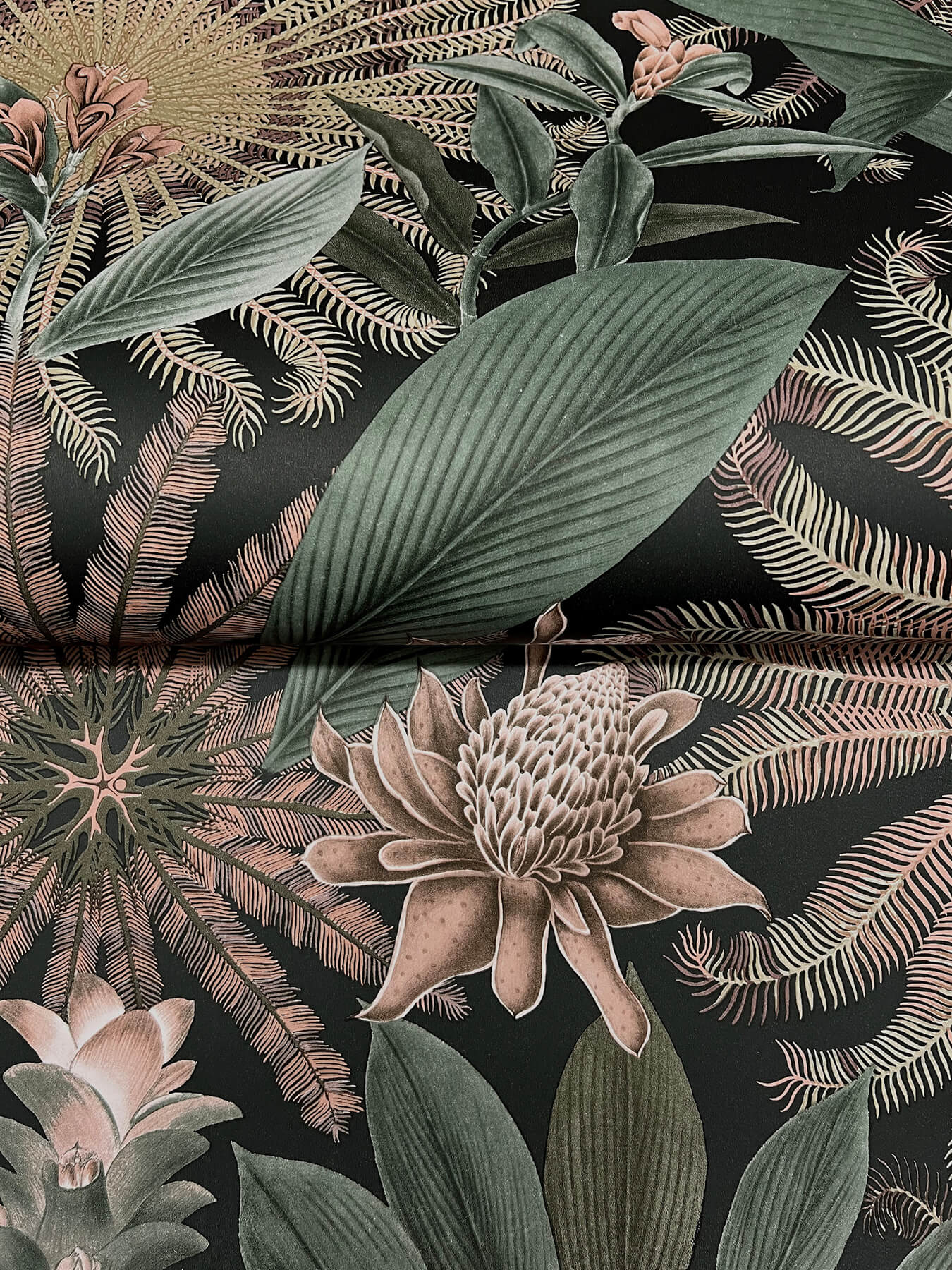 enchanted-garden-chocolate-tropical-wallpaper-york-wallcoverings-vr1529 - York Wallcoverings Wallpaper