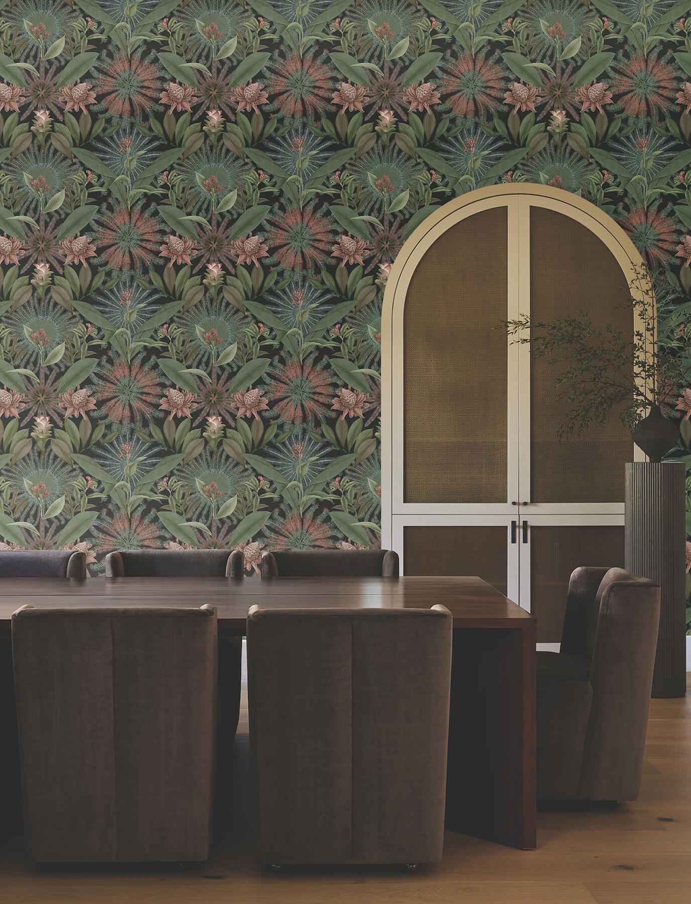 Enchanted Garden Green Tropical Wallpaper - York Wallcoverings - VR1530 - York Wallcoverings Wallpaper