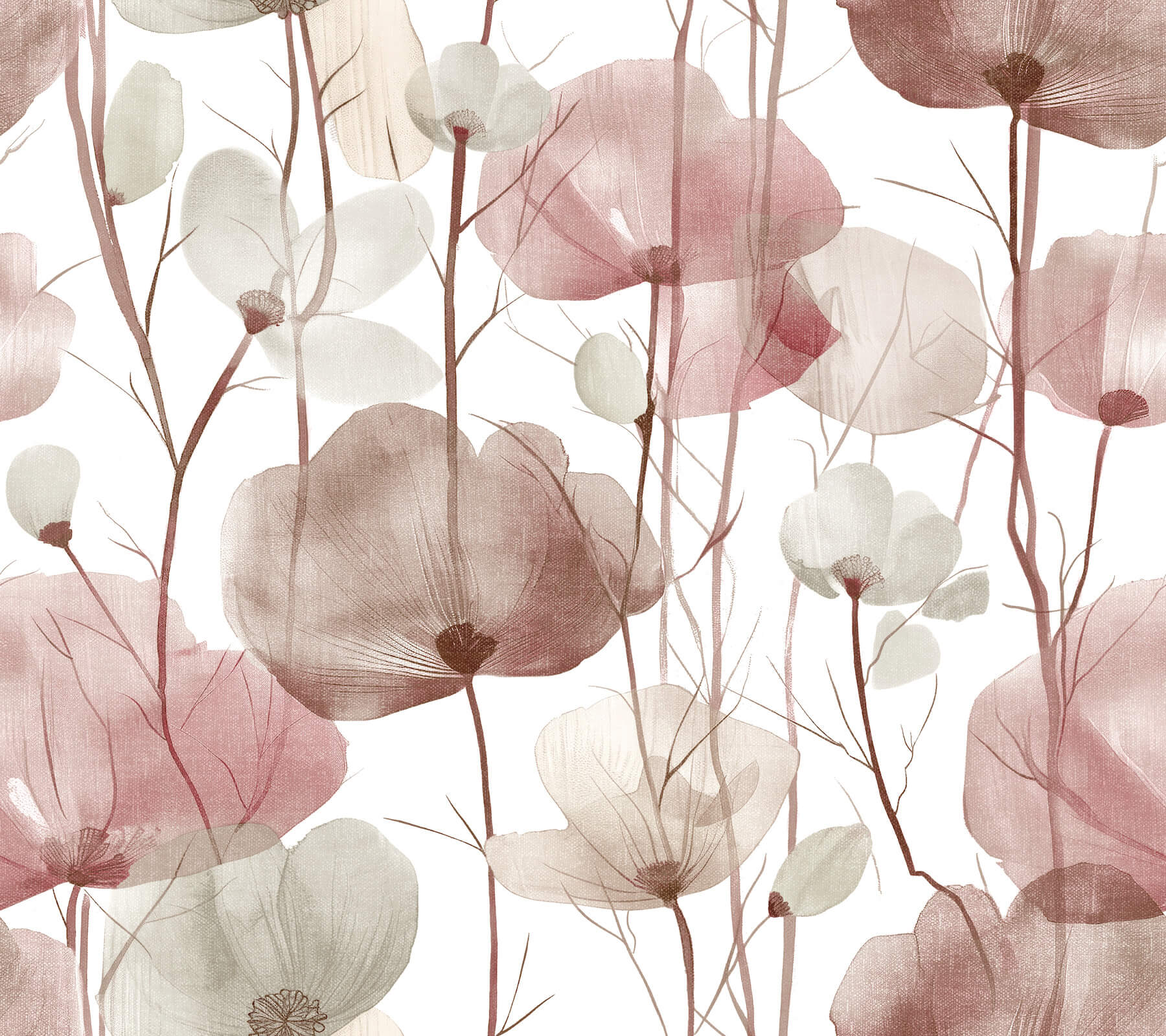 cotswolds-poppies-red-floral-wallpaper-york-wallcoverings-vr1536 - York Wallcoverings Wallpaper