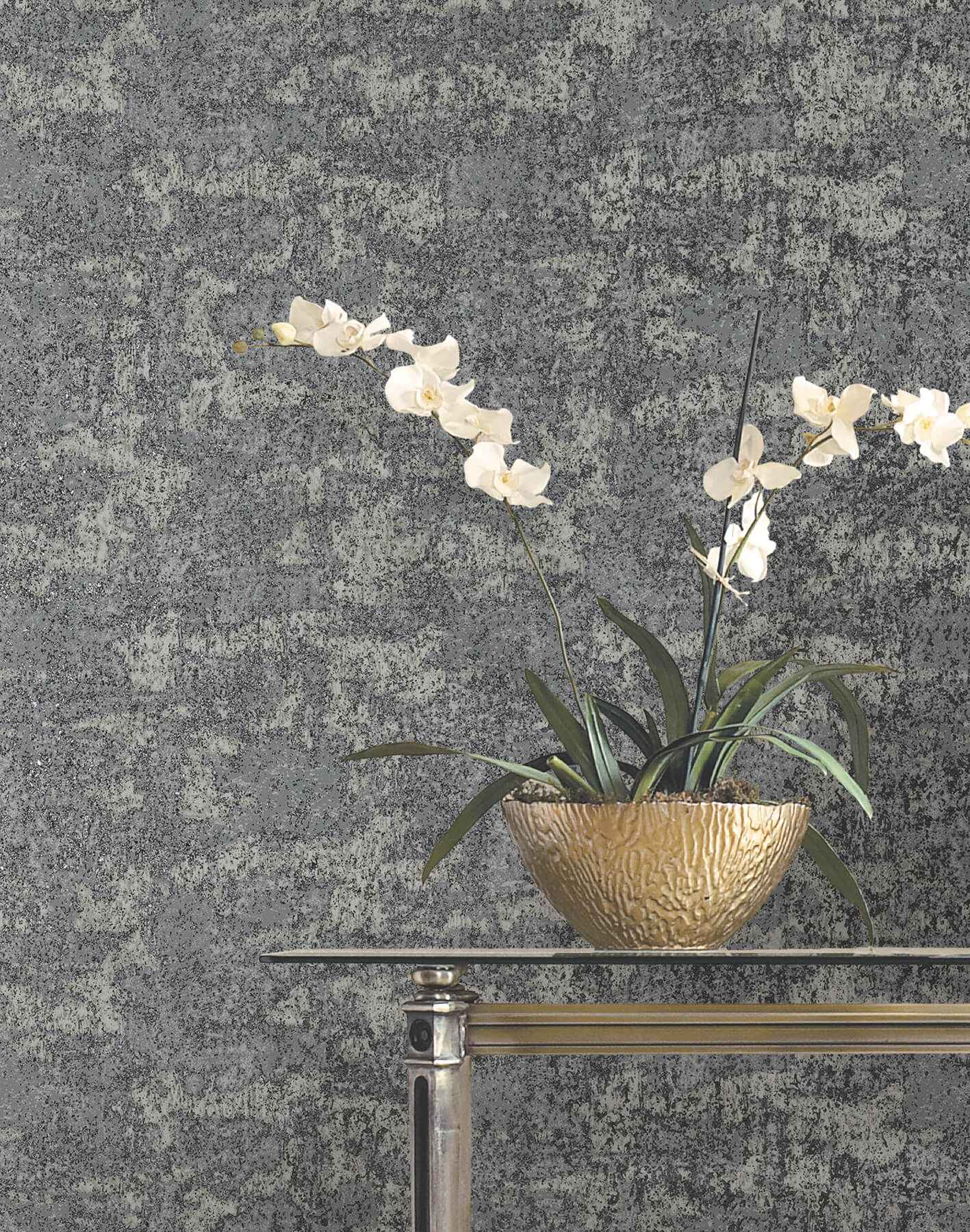 Crystal Cloud Charcoal Beaded Wallpaper - York Wallcoverings - VR1544 - York Wallcoverings Wallpaper