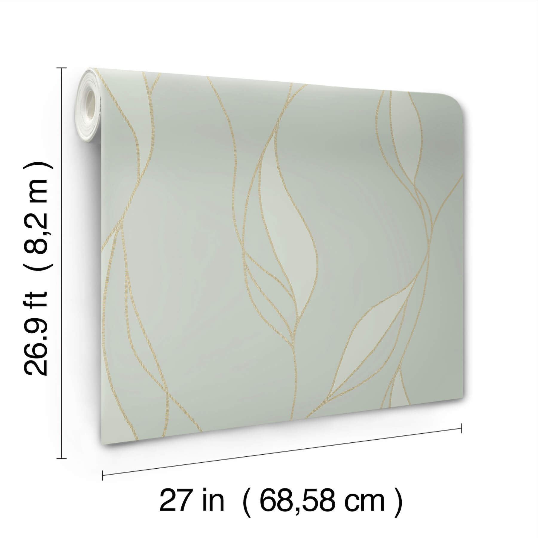 society-hill-mint-abstract-leaf-wallpaper-york-wallcoverings-vr1547 - York Wallcoverings Wallpaper