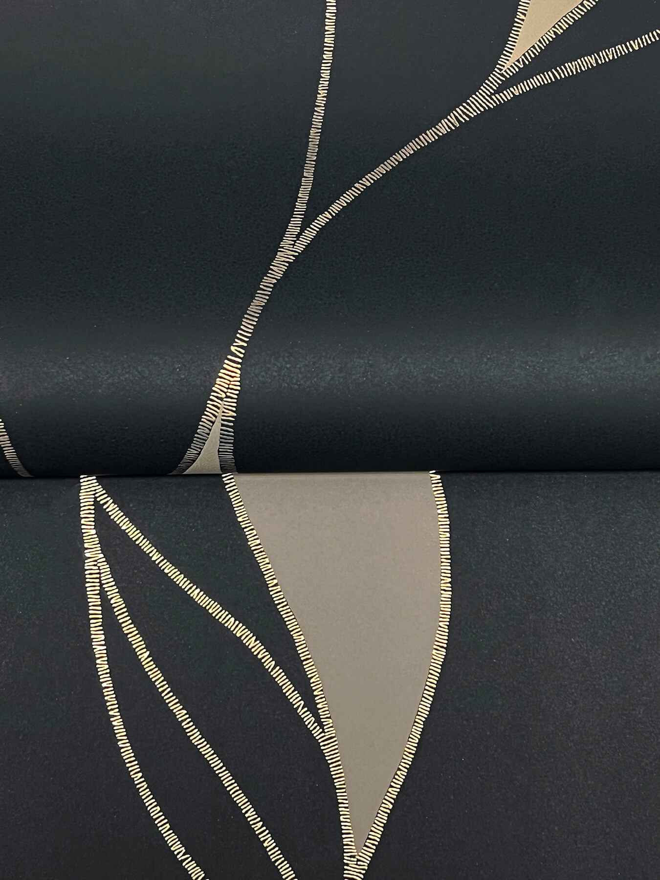 Society Hill Black Abstract Leaf Wallpaper - York Wallcoverings - VR1549 - York Wallcoverings Wallpaper