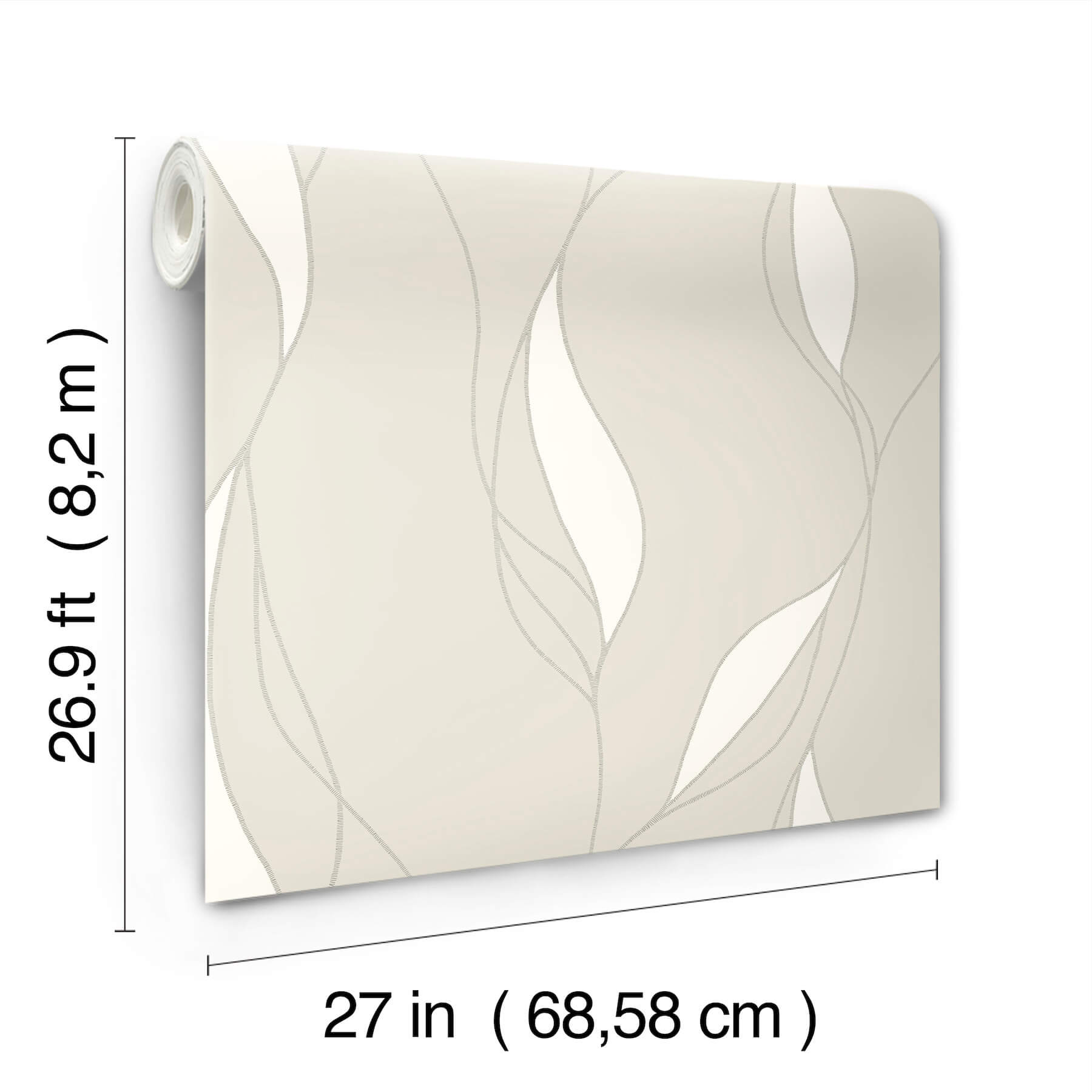 society-hill-dove-abstract-leaf-wallpaper-york-wallcoverings-vr1550 - York Wallcoverings Wallpaper