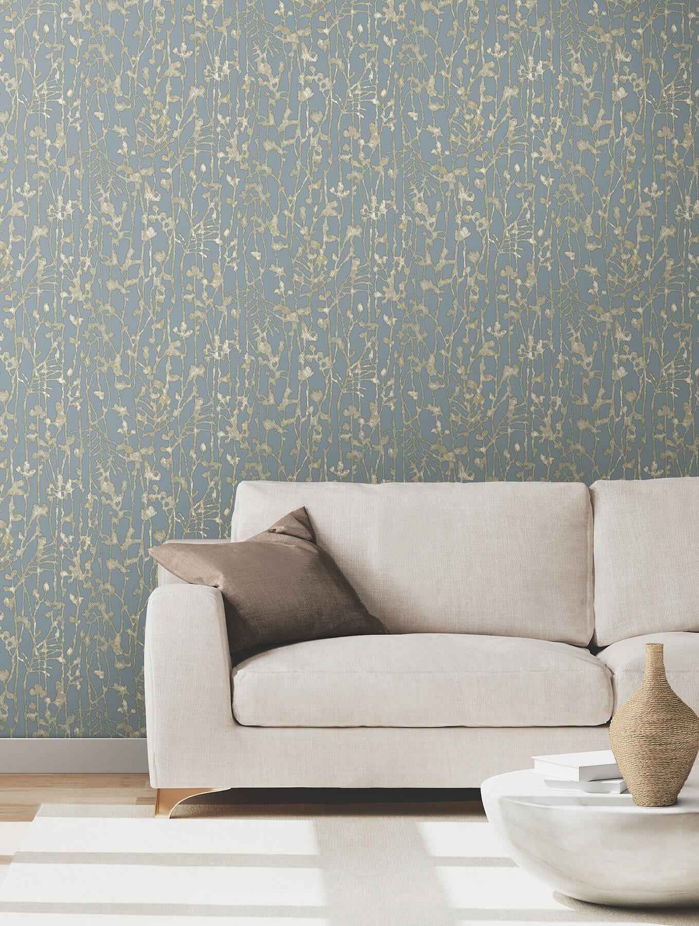 Filigree Light Blue Abstract Wallpaper - York Wallcoverings - VR1557 - York Wallcoverings Wallpaper
