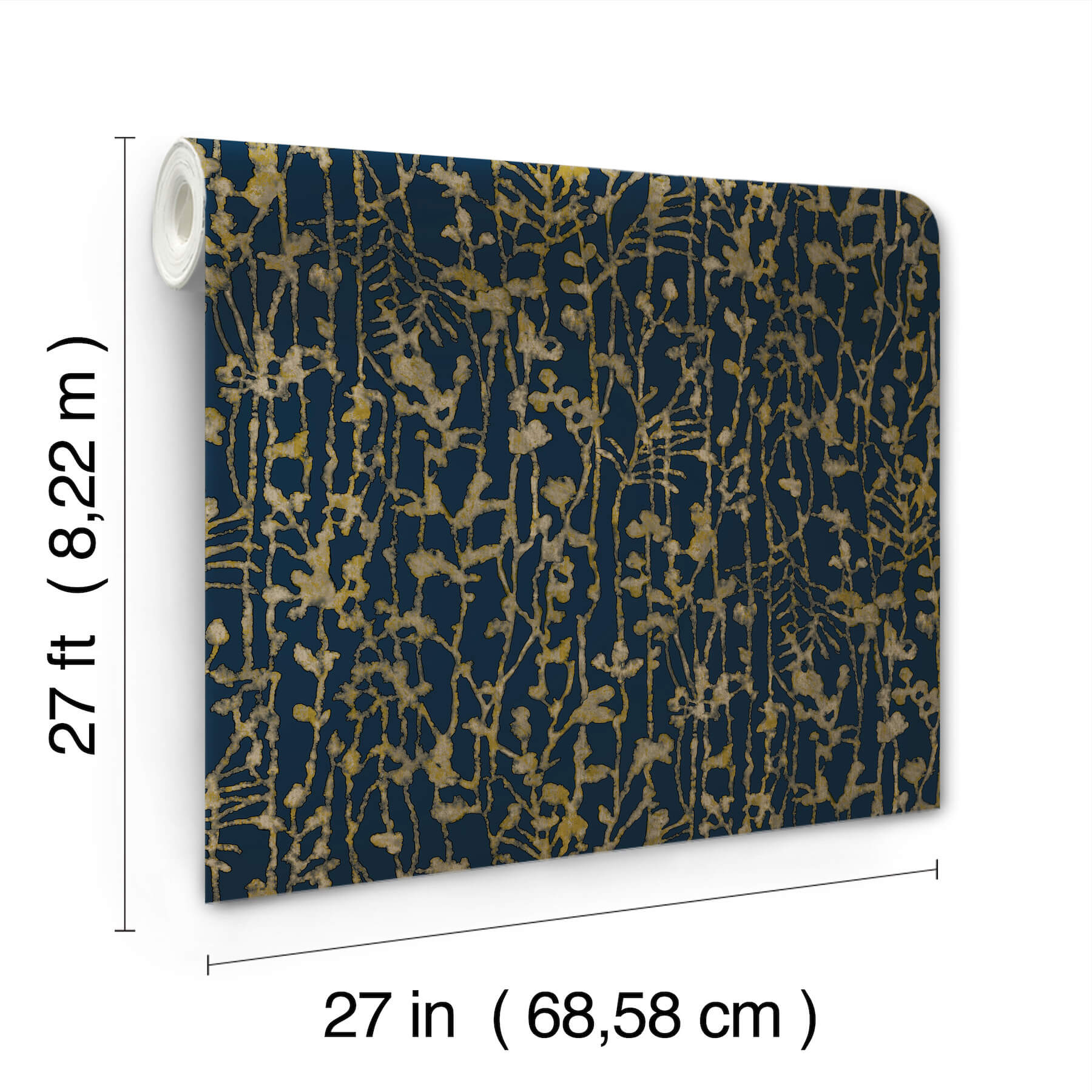 filigree-navy-abstract-wallpaper-york-wallcoverings-vr1561 - York Wallcoverings Wallpaper