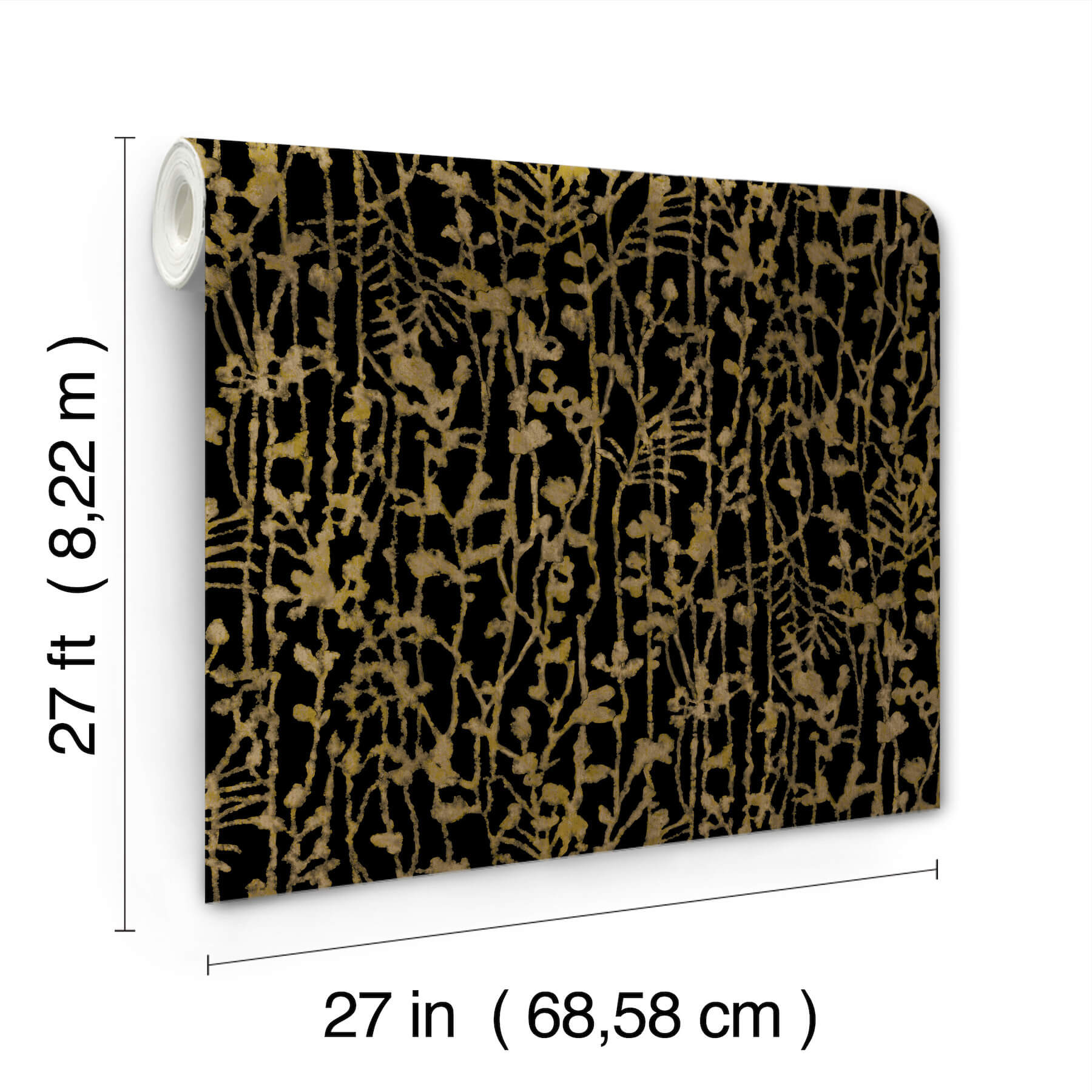 filigree-black-abstract-wallpaper-york-wallcoverings-vr1562 - York Wallcoverings Wallpaper