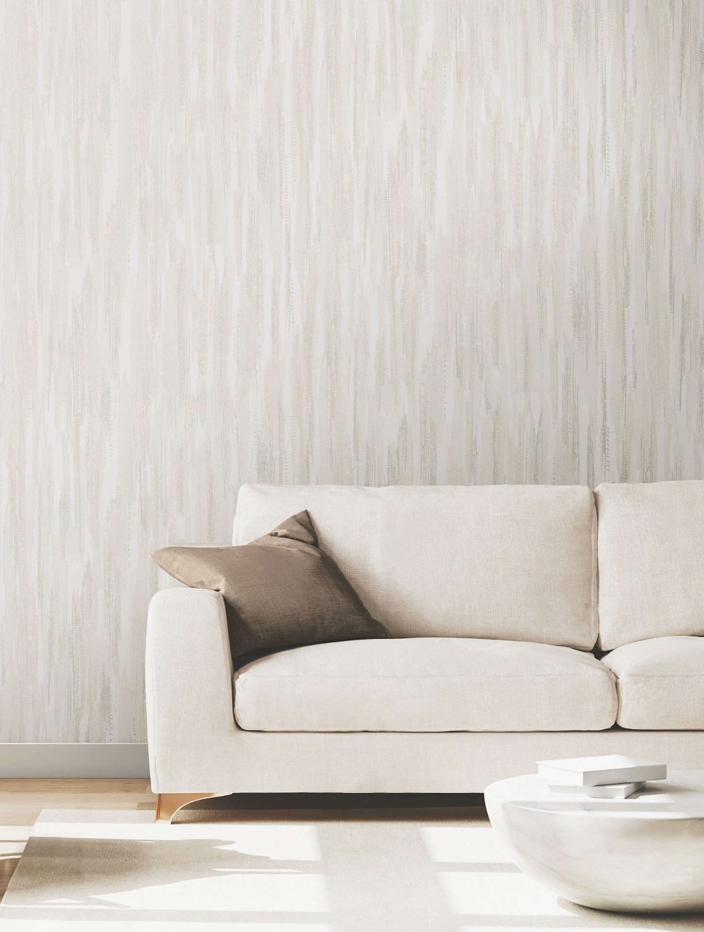 Tribeca White Texture Stripe Wallpaper - York Wallcoverings - VR1522 - York Wallcoverings Wallpaper