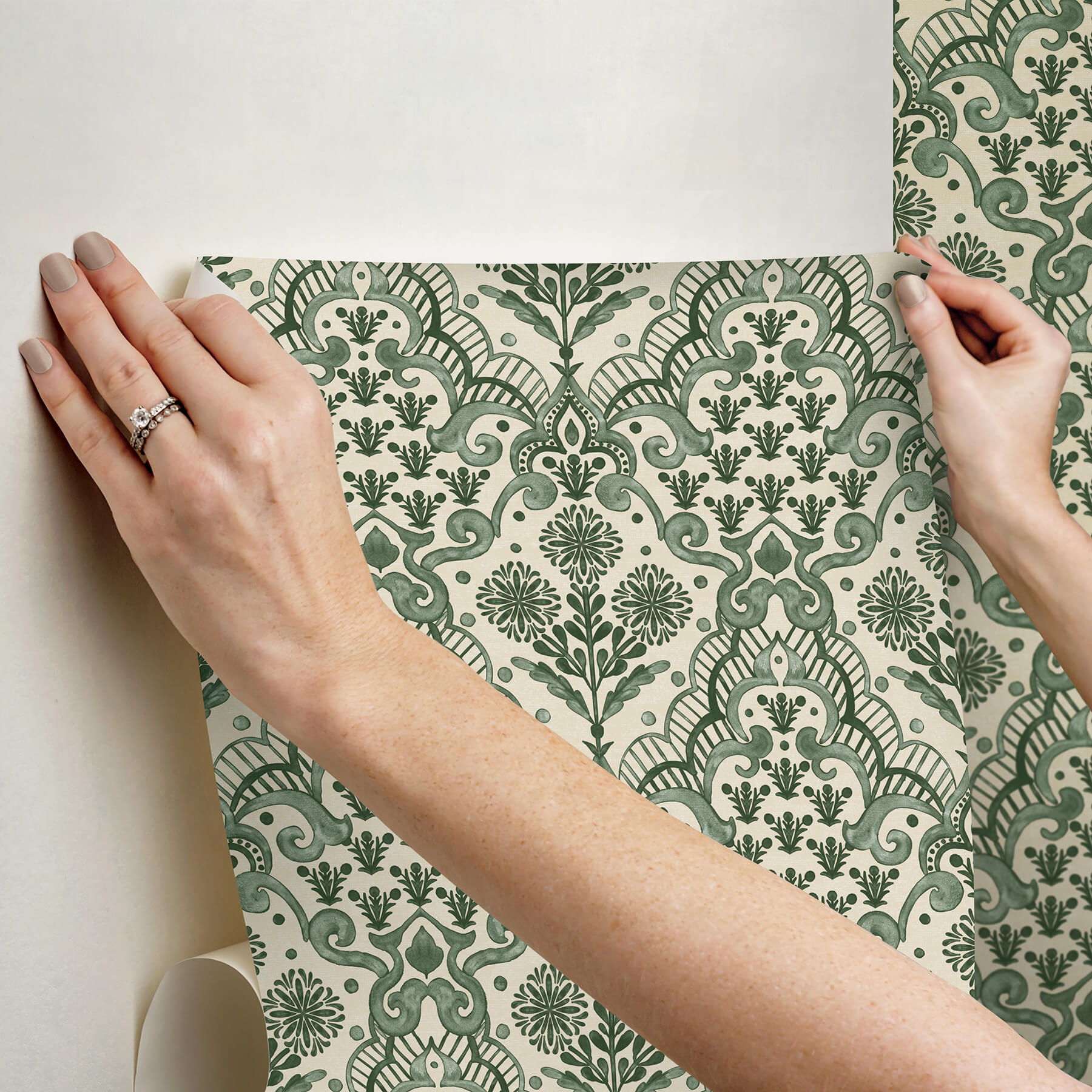 brownstone-blooms-forest-peel-and-stick-wallpaper-york-wallcoverings-bbs6549 - York Wallcoverings Wallpaper