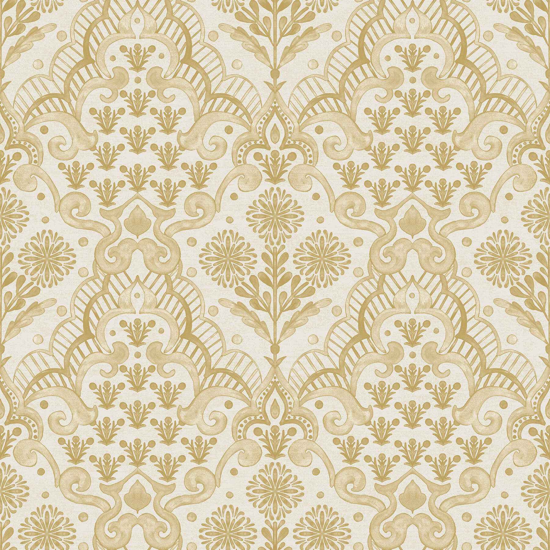 Brownstone Blooms Ochre Peel and Stick Wallpaper - York Wallcoverings - BBS6551 - York Wallcoverings Wallpaper