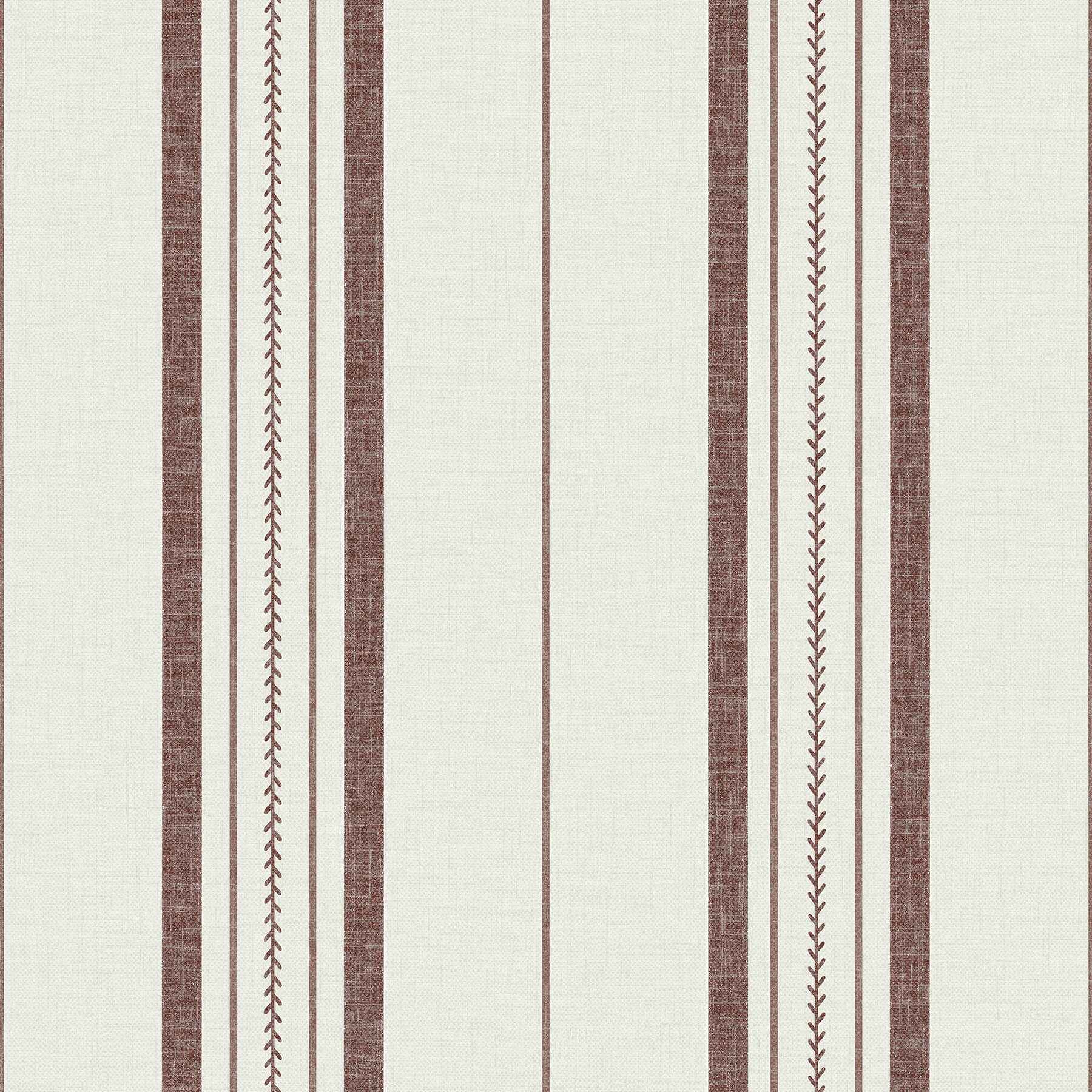 Townhouse Stripe Maroon Peel and Stick Wallpaper - York Wallcoverings - BBS6553