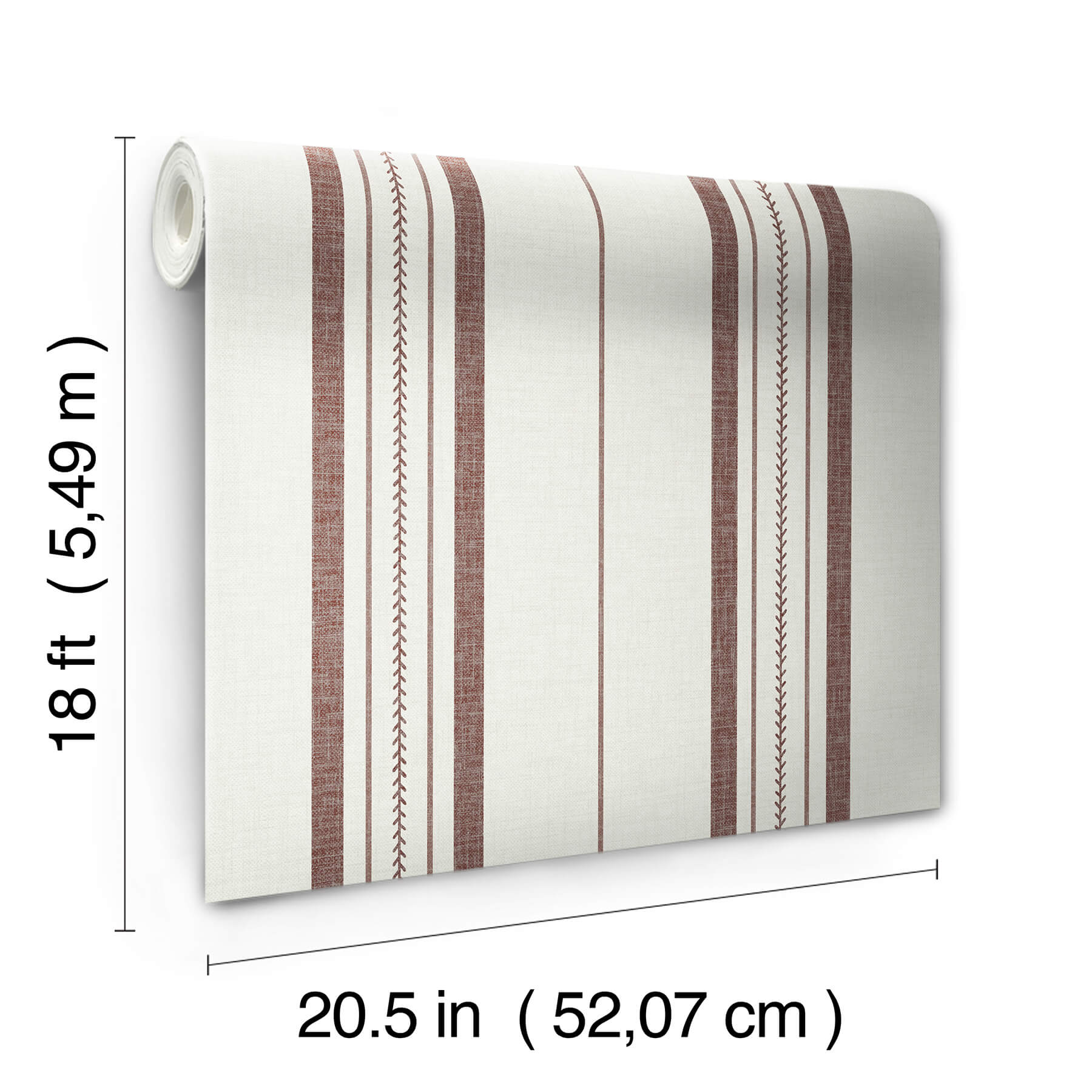 townhouse-stripe-maroon-peel-and-stick-wallpaper-york-wallcoverings-bbs6553 - York Wallcoverings Wallpaper