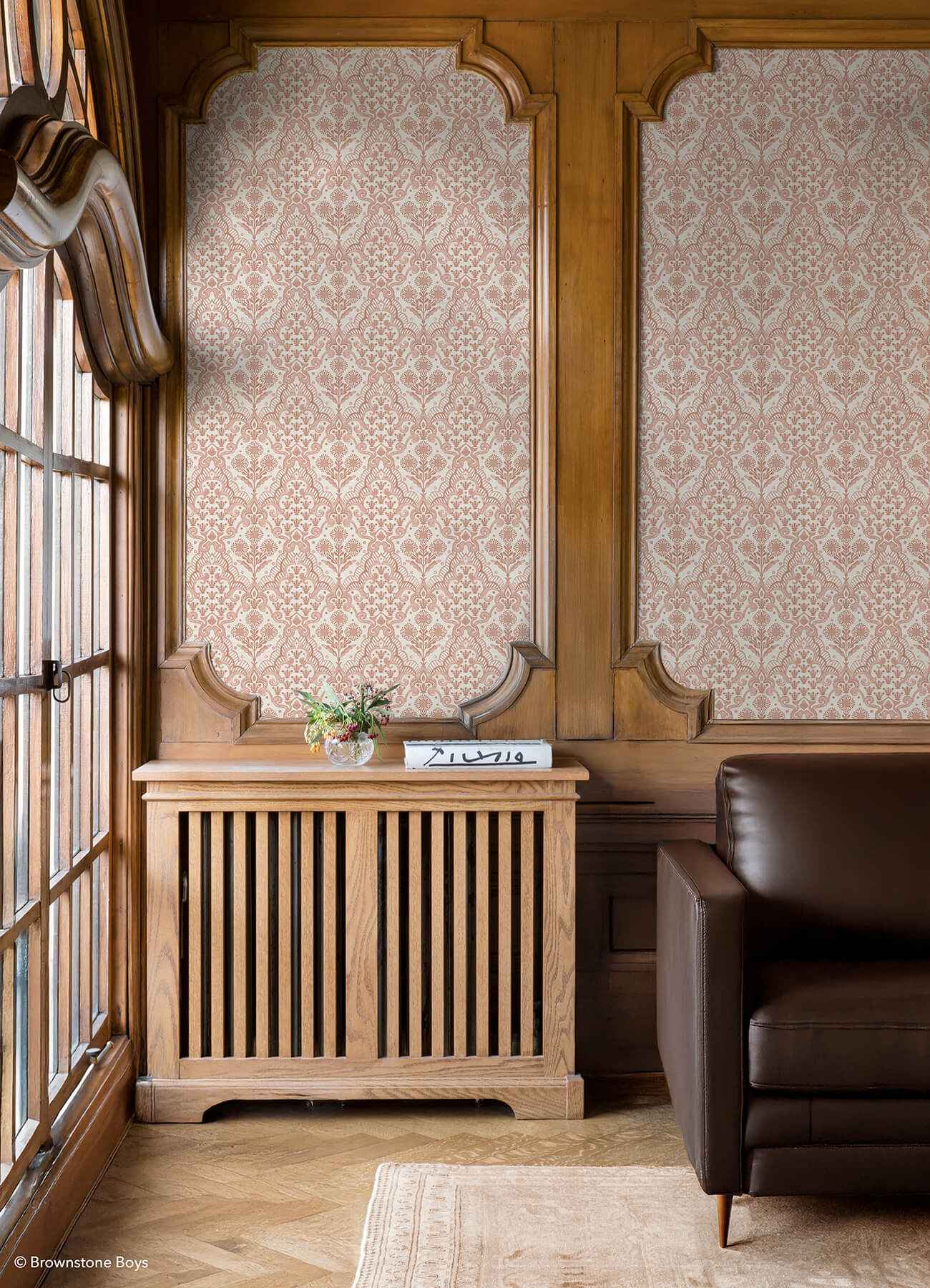 Brownstone Blooms Clay Peel and Stick Wallpaper - York Wallcoverings - BBS6555 - York Wallcoverings Wallpaper