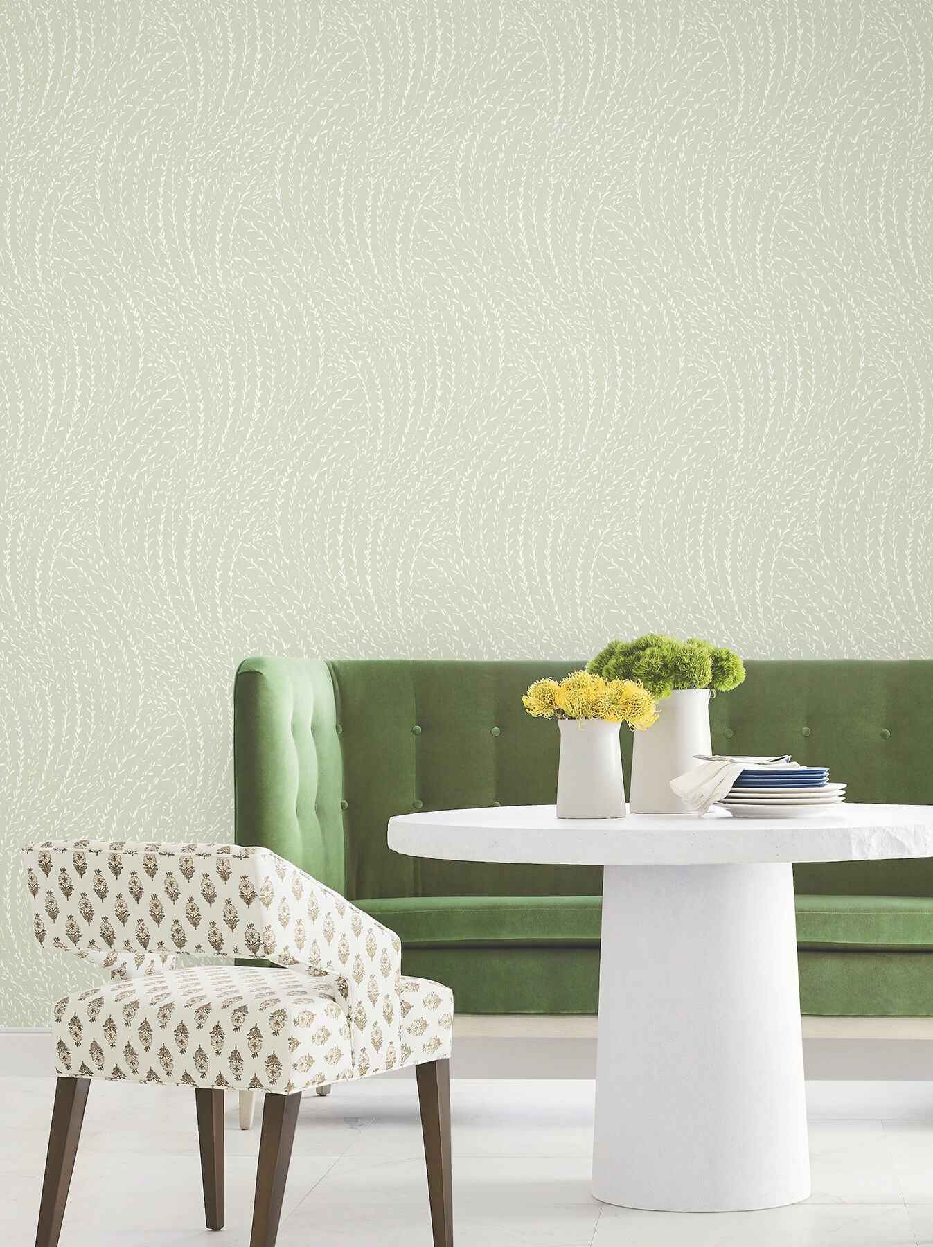 Willow Song Sage Botanical Wallpaper - York Wallcoverings - LL3221 - York Wallcoverings Wallpaper
