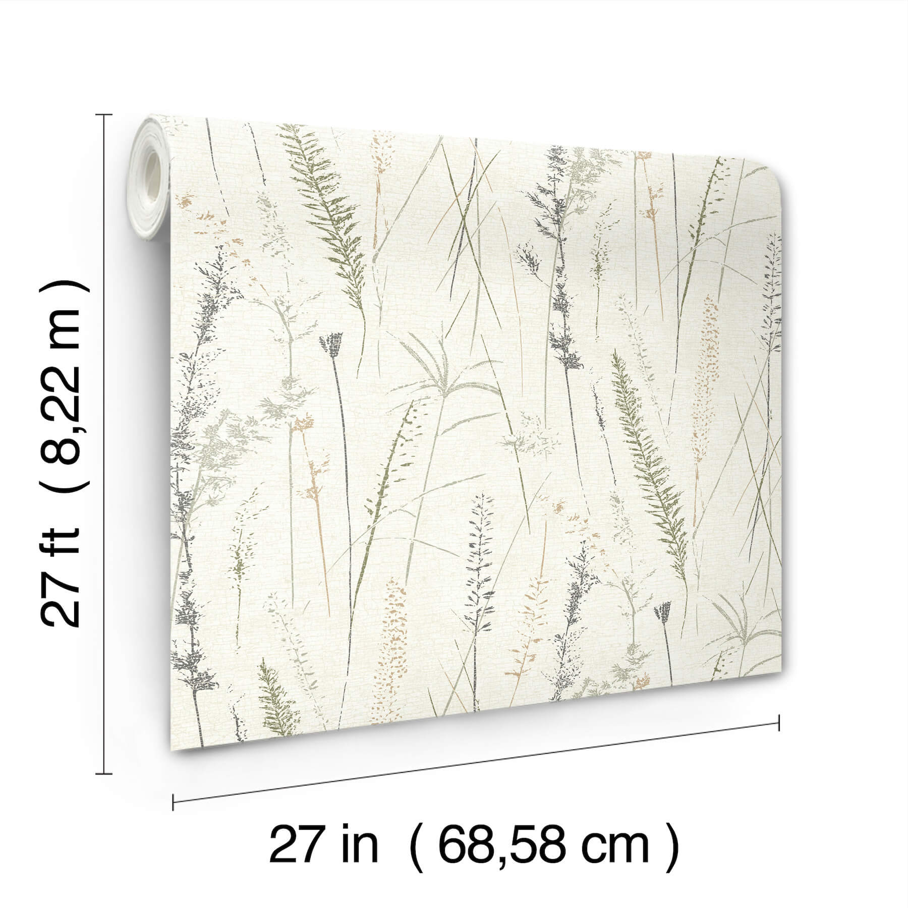 meadow-splendor-charcoal-botanical-wallpaper-york-wallcoverings-ll3240 - York Wallcoverings Wallpaper