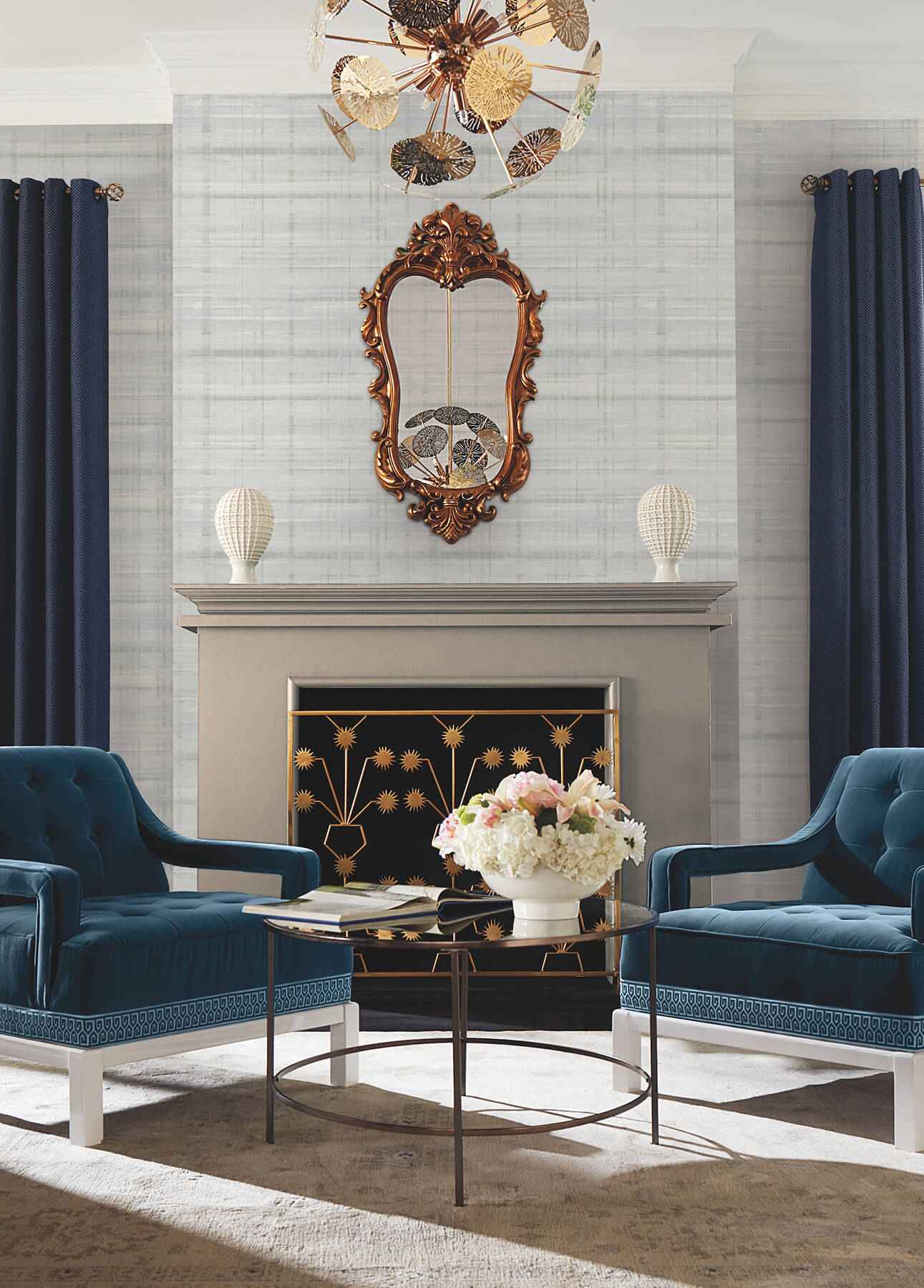 Vanishing Point Seafoam Striated Wallpaper - York Wallcoverings - LL3244 - York Wallcoverings Wallpaper