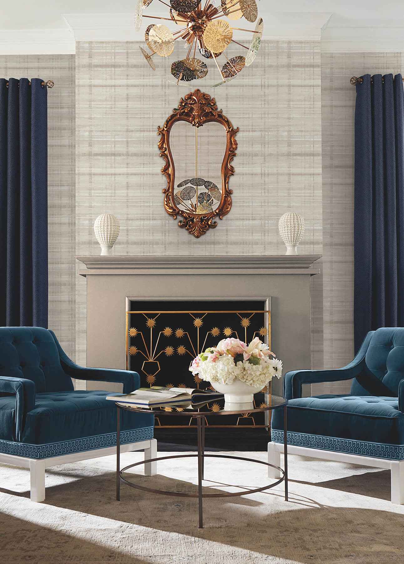 Vanishing Point Neutral Striated Wallpaper - York Wallcoverings - LL3247 - York Wallcoverings Wallpaper
