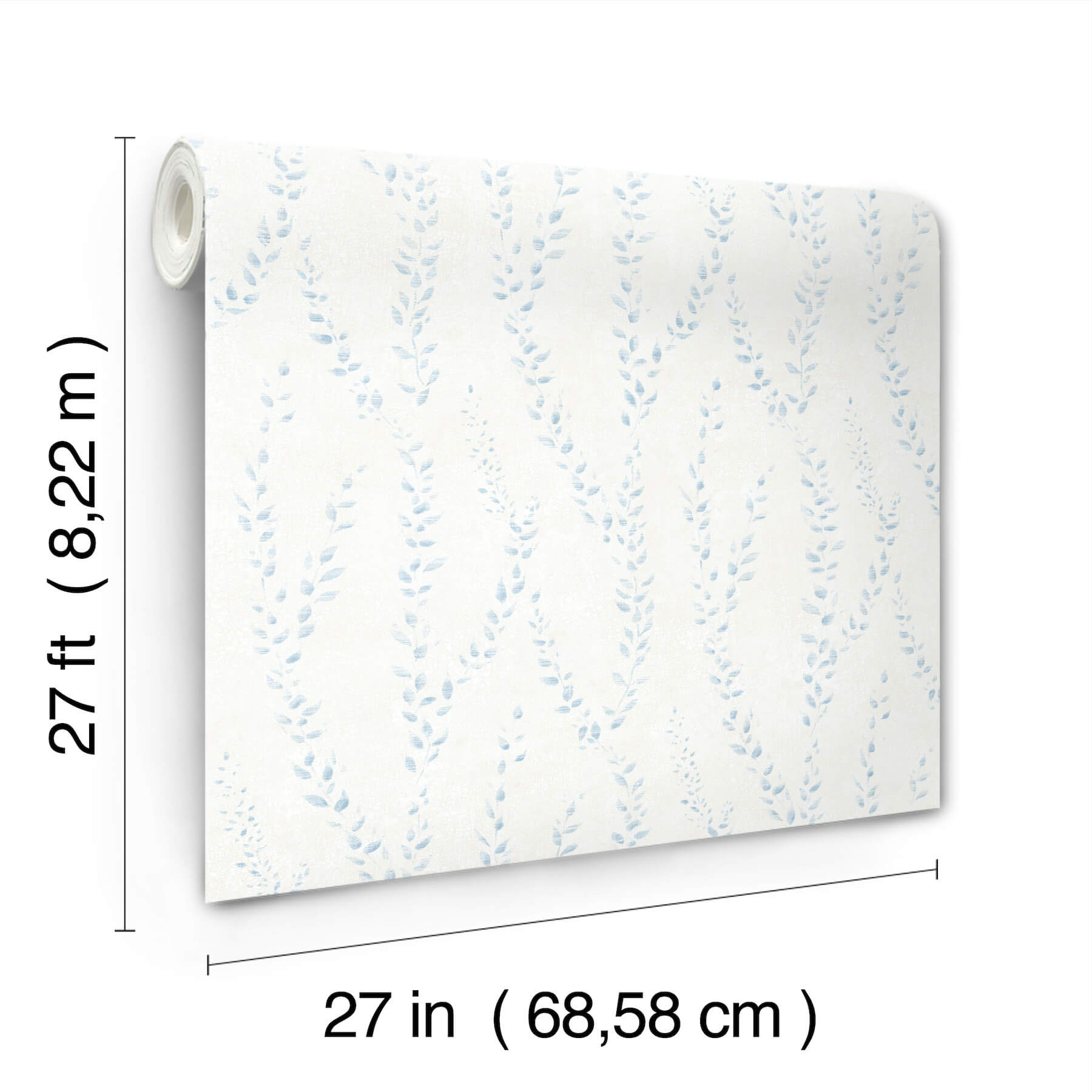 alpenrose-sky-blue-vine-wallpaper-york-wallcoverings-ll3253 - York Wallcoverings Wallpaper