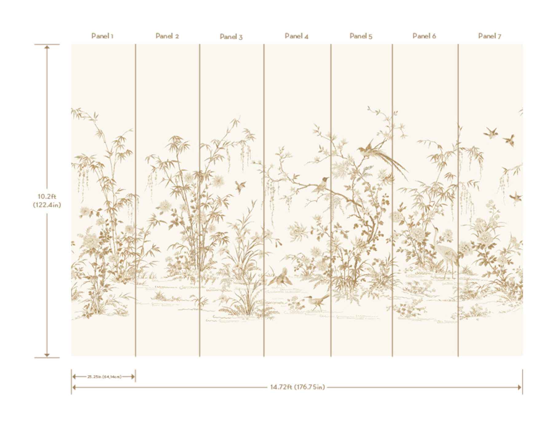 Flowering Vine Chino White Wall Mural - York Wallcoverings - KT2262M - York Wallcoverings Wallpaper
