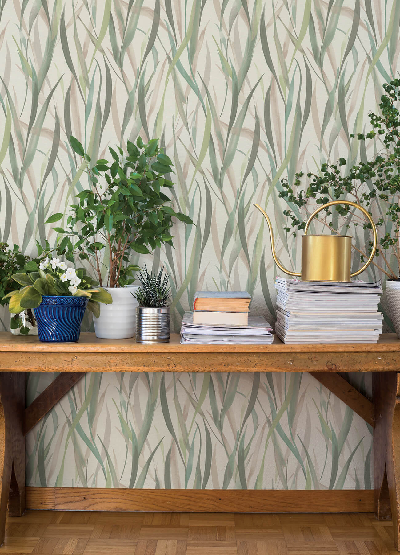 willoughby-green-fronds-wallpaper-york-wallcoverings-4202-330212 - York Wallcoverings Papel pintado