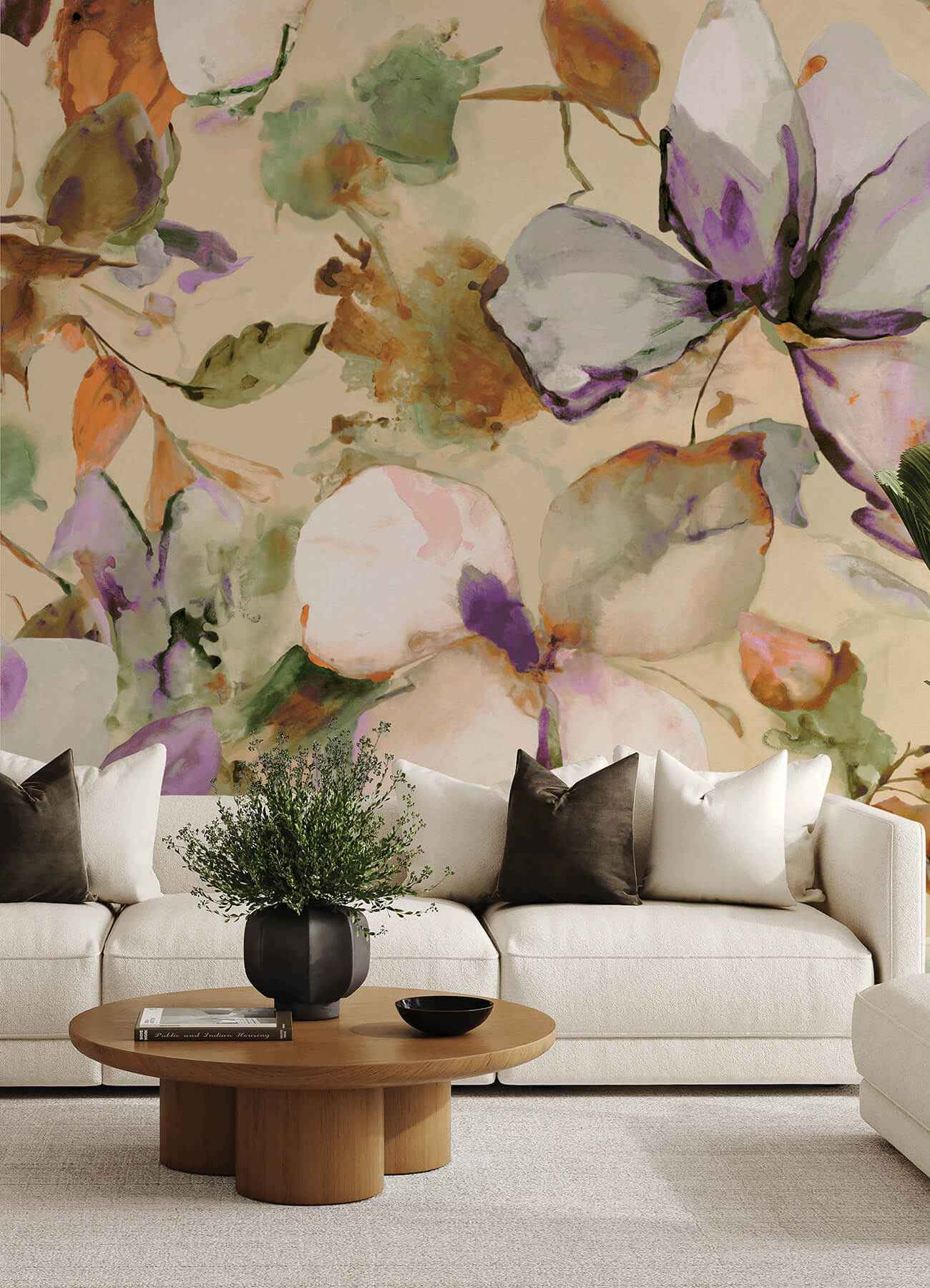 Florian Lavender Wall Mural - York Wallcoverings - 4202-367546M - York Wallcoverings Wallpaper