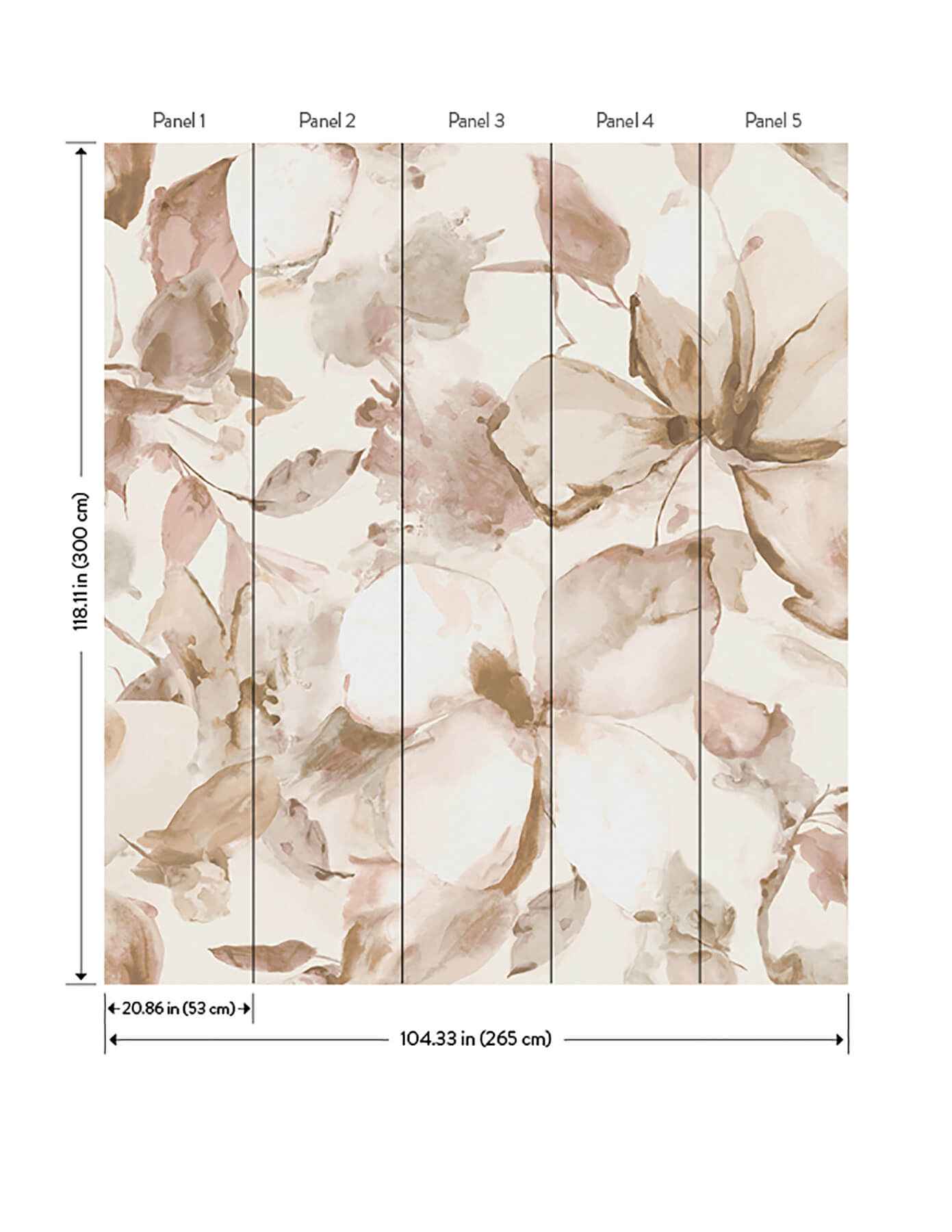 Florian Cream Wall Mural - York Wallcoverings - 4202-367560M - York Wallcoverings Wallpaper