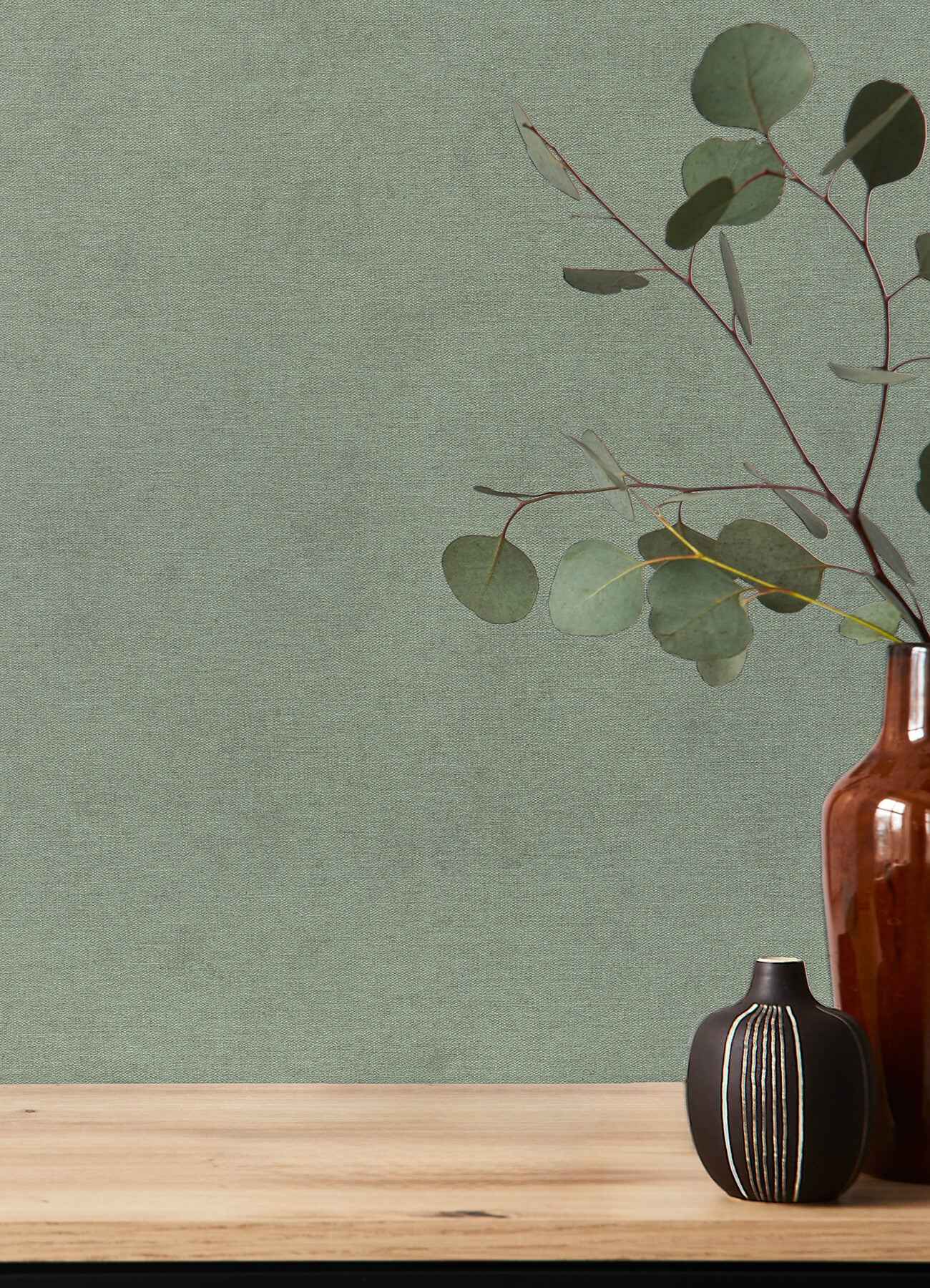 Cullen Sage Faux Linen Wallpaper - York Wallcoverings - 4202-408171