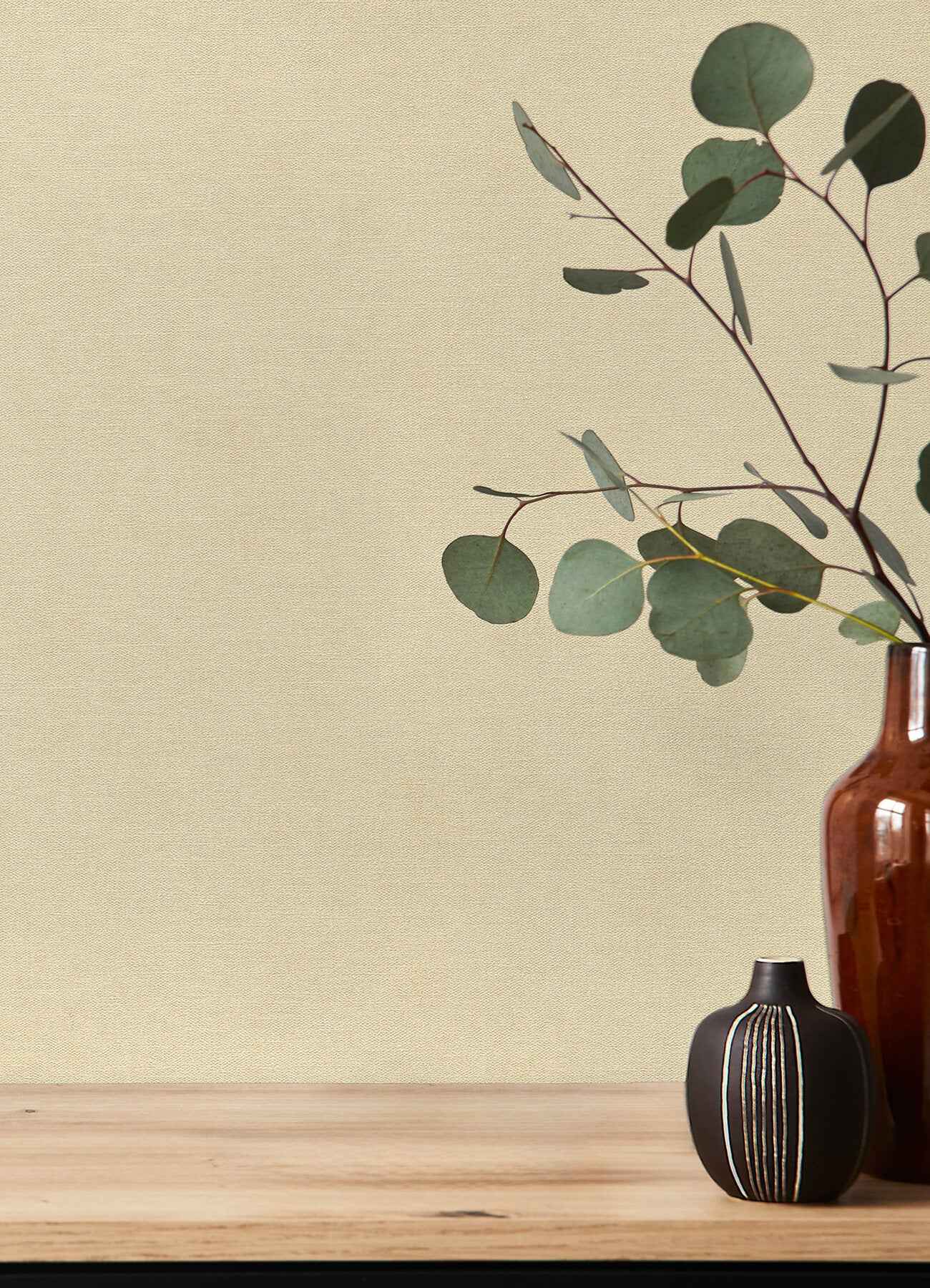Cullen Khaki Faux Linen Wallpaper - York Wallcoverings - 4202-408256