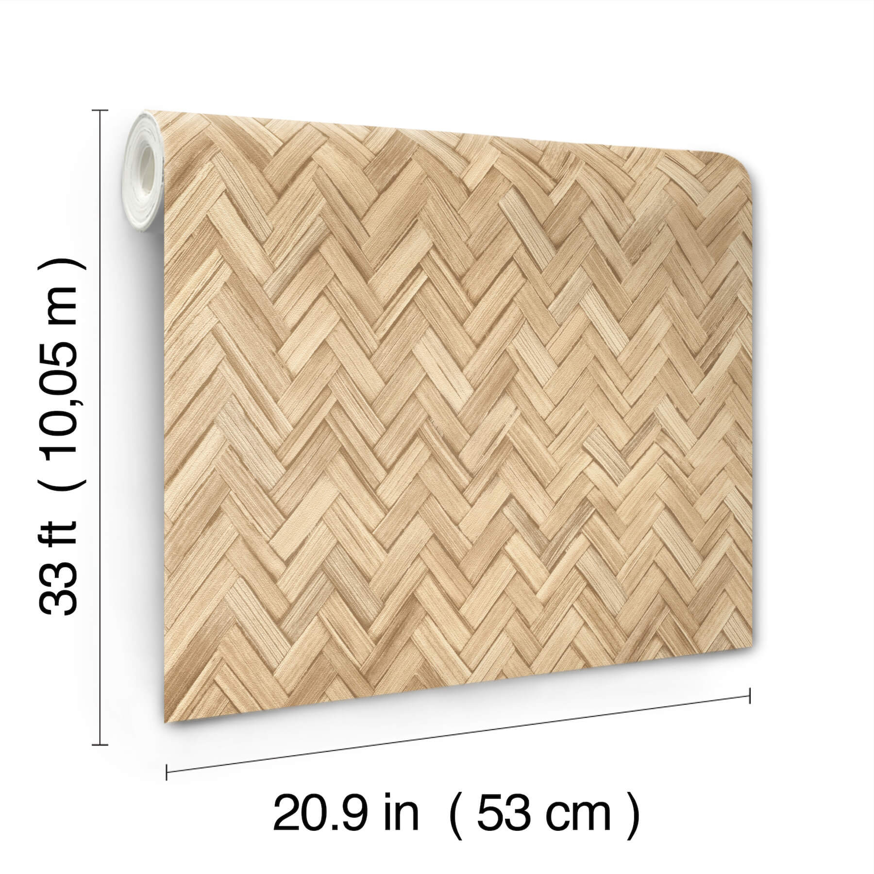 ellery-wheat-herringbone-wallpaper-york-wallcoverings-4202-410334 - York Wallcoverings Papel pintado