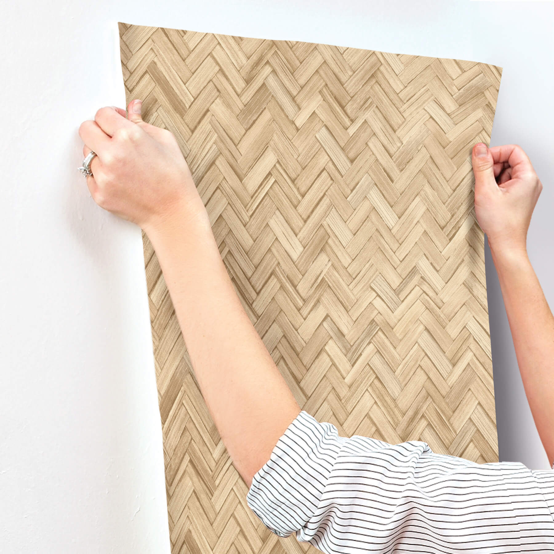ellery-wheat-herringbone-wallpaper-york-wallcoverings-4202-410334 - York Wallcoverings Papel pintado
