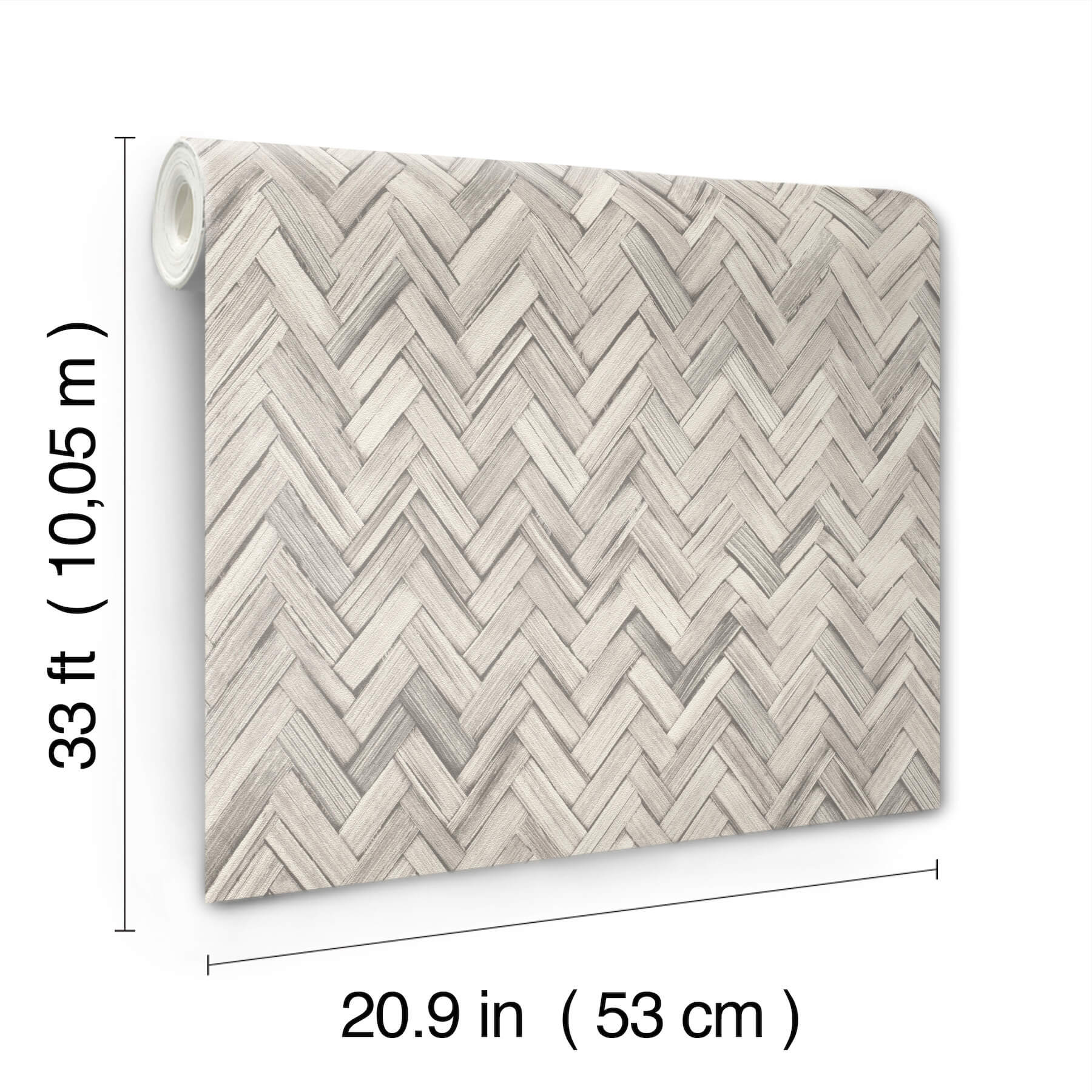 ellery-light-grey-herringbone-wallpaper-york-wallcoverings-4202-410365 - York Wallcoverings Papel pintado