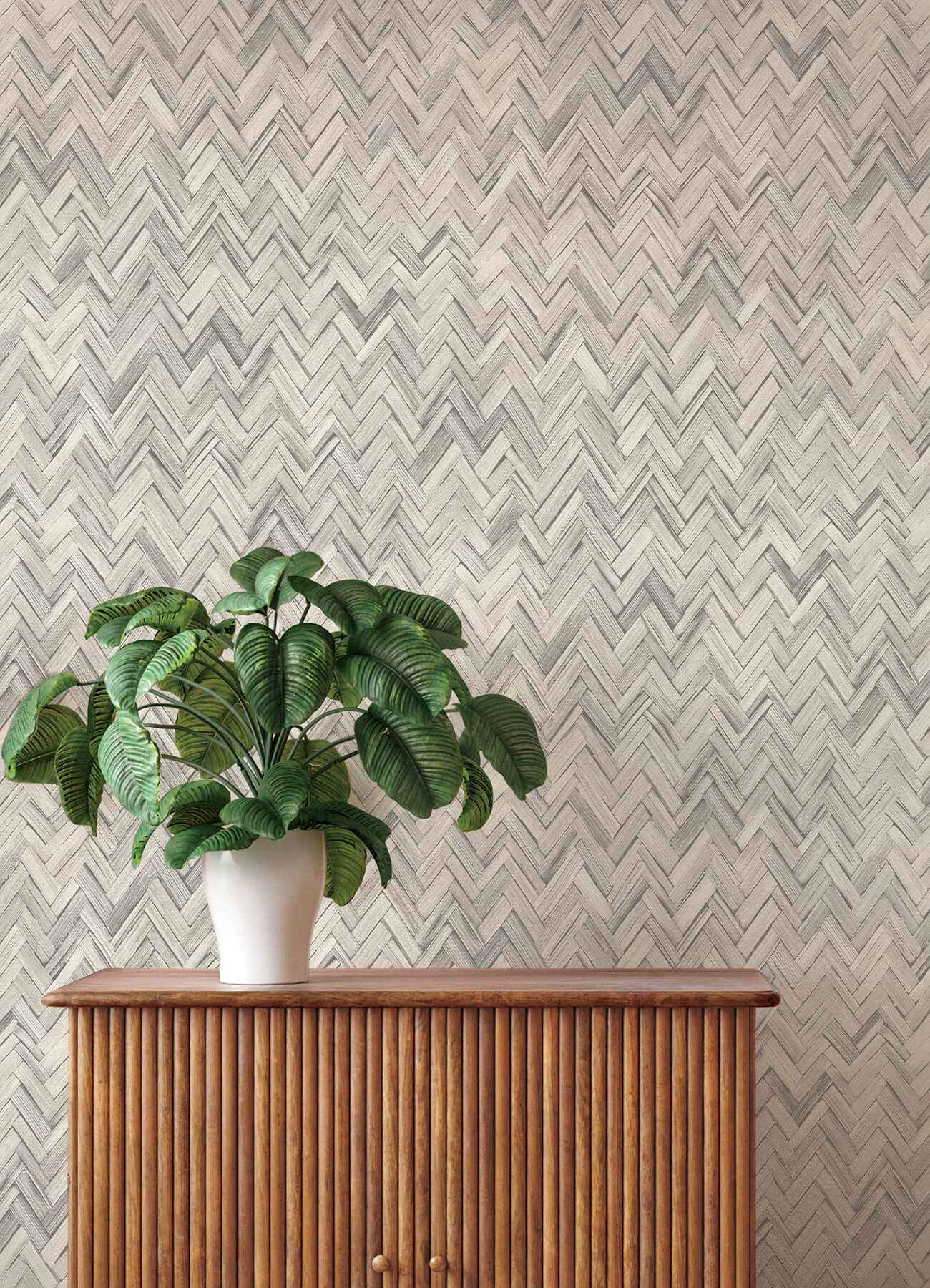 Ellery Light Grey Herringbone Wallpaper - York Wallcoverings - 4202-410365 - York Wallcoverings Wallpaper