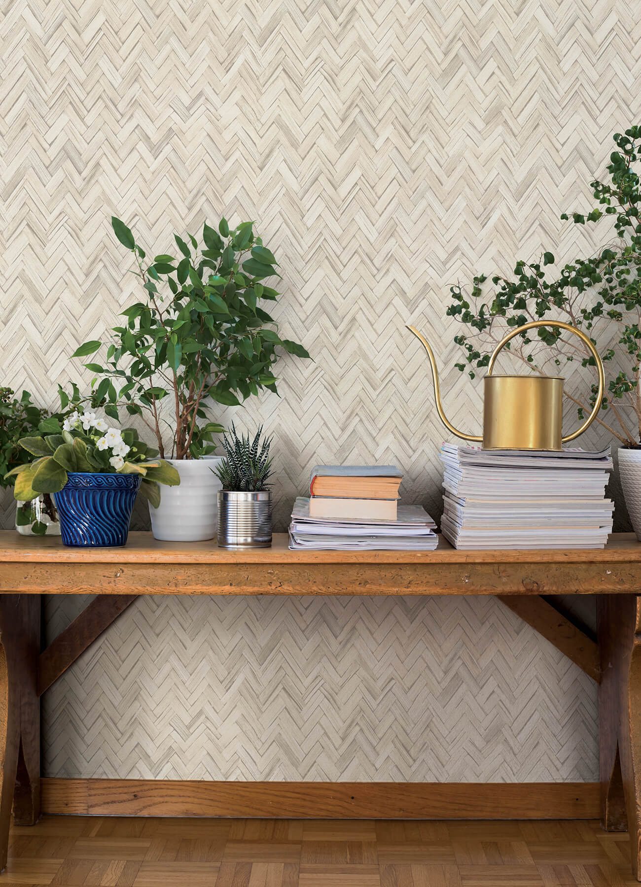 ellery-beige-herringbone-wallpaper-york-wallcoverings-4202-410372 - York Wallcoverings Papel pintado