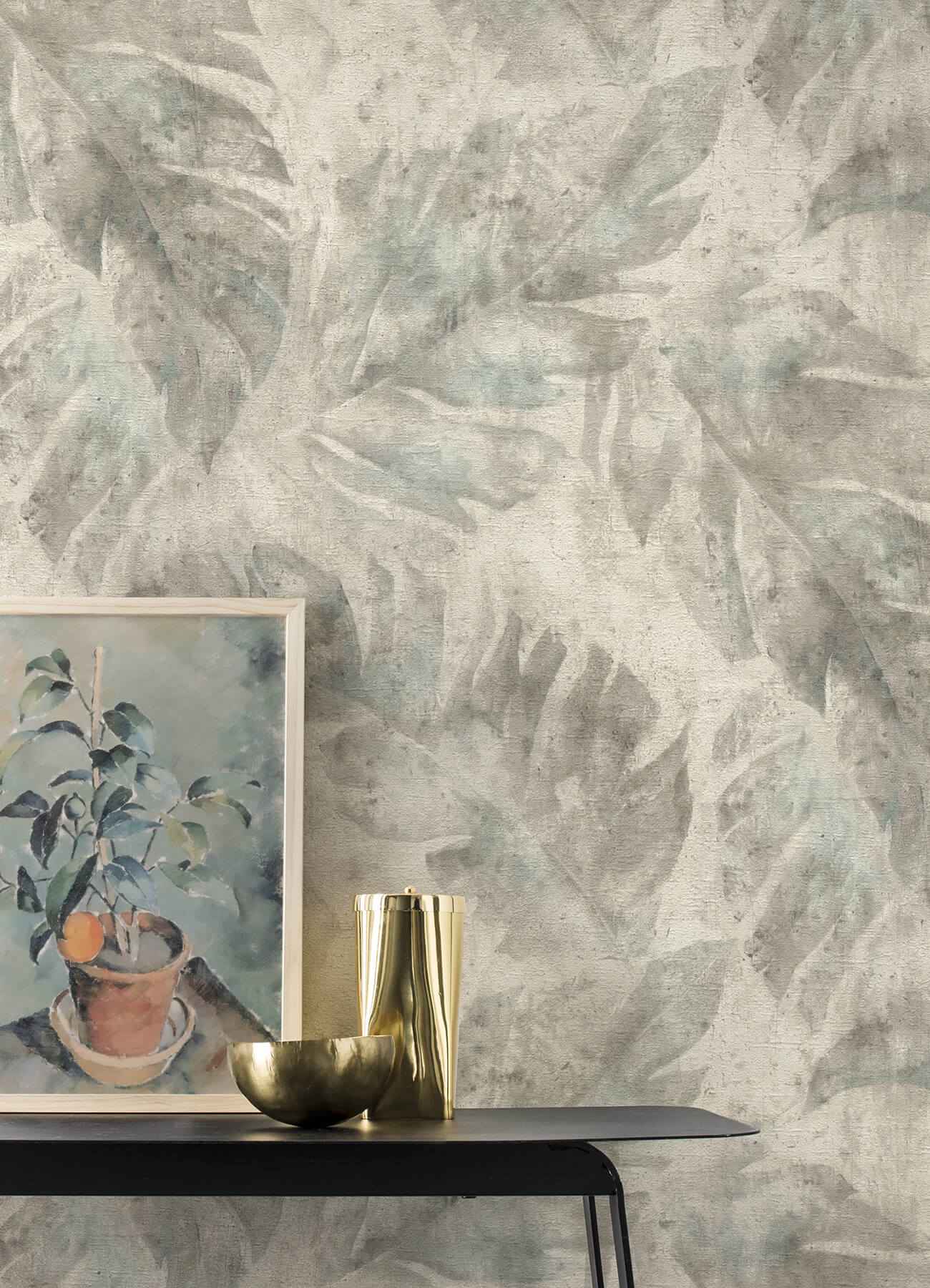 Sanne Grey Palm Wallpaper - York Wallcoverings - 4202-416138