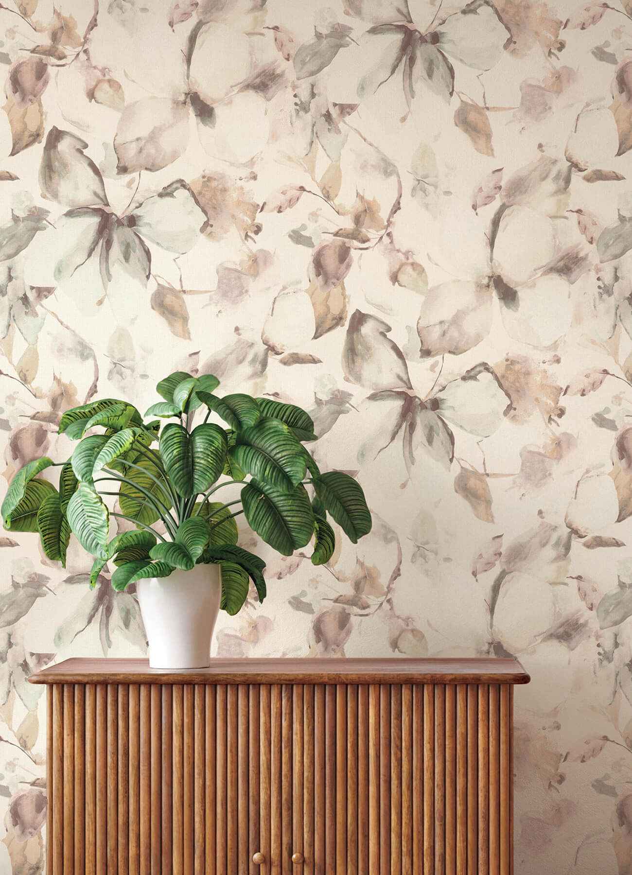 Liliana Neutral Floral Wallpaper - York Wallcoverings - 4202-481235 - York Wallcoverings Wallpaper