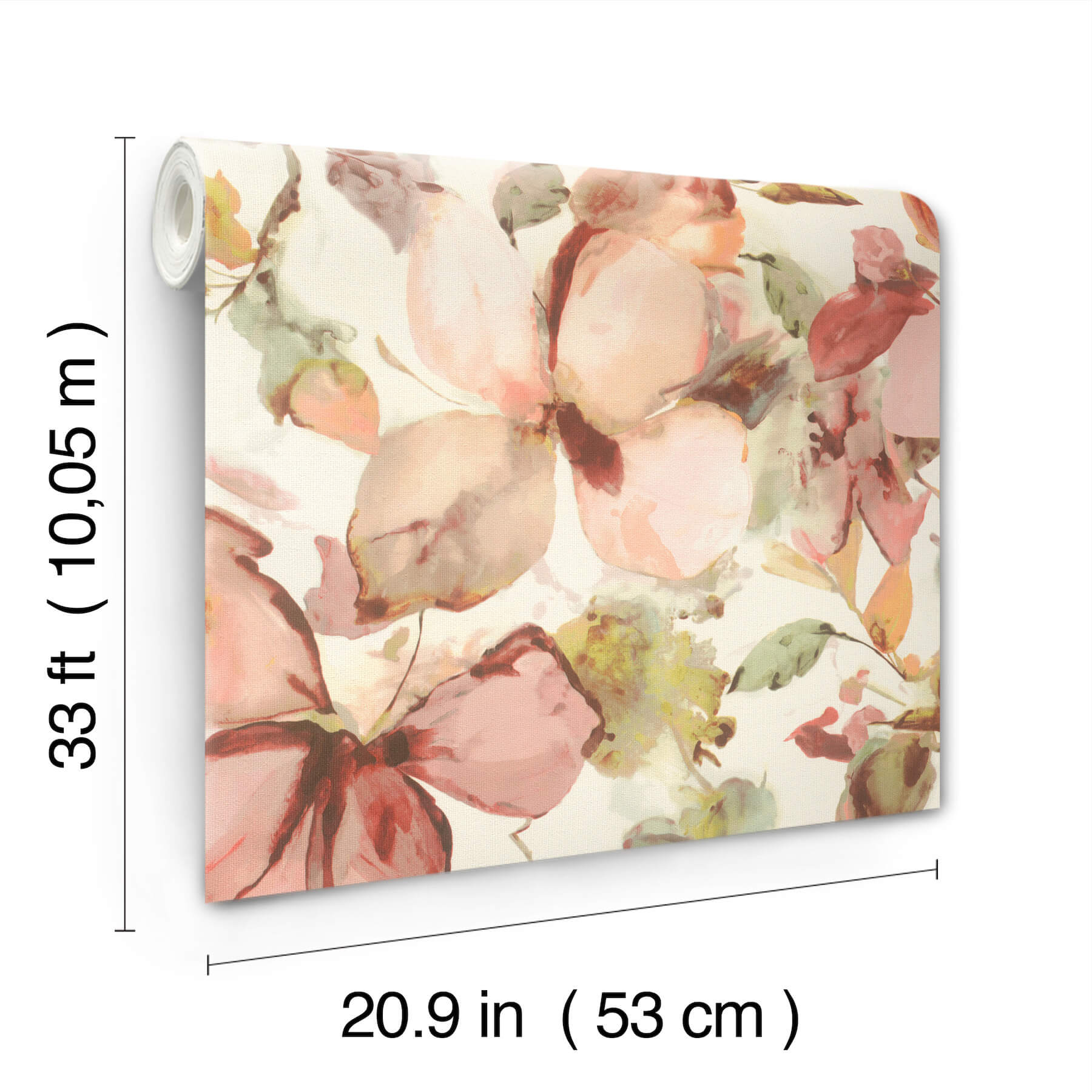 liliana-pink-floral-wallpaper-york-wallcoverings-4202-481259 - York Wallcoverings Papel pintado