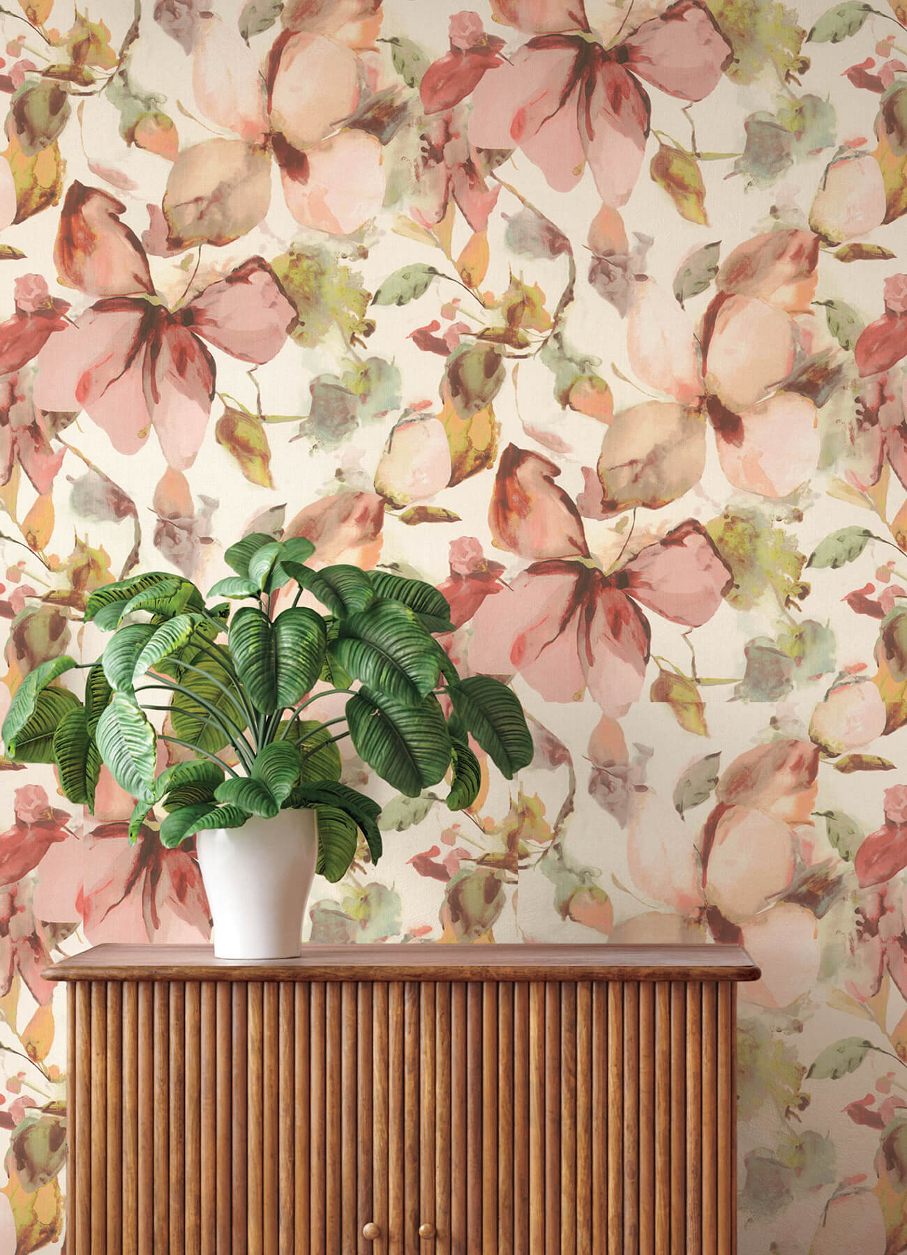 liliana-pink-floral-wallpaper-york-wallcoverings-4202-481259 - York Wallcoverings Papel pintado
