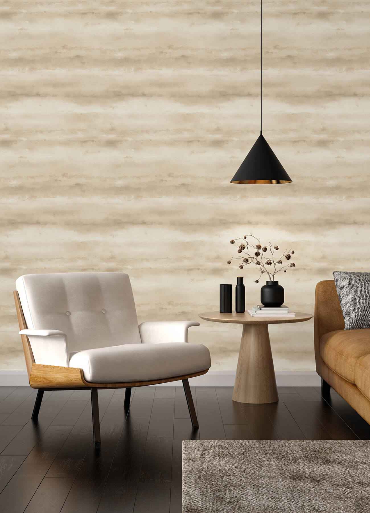 Ayla Neutral Abstract Stripe Wallpaper - York Wallcoverings - 4202-481679